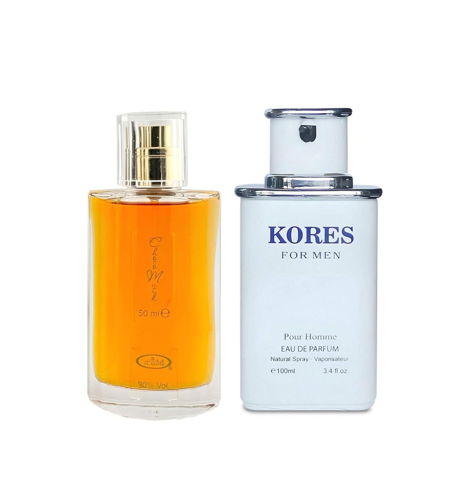 Choco Musk&Kores Men s Cologne-Rich Chocolate & Musk Eau De Toilette Long-Lasting Scent Perfume for Men Elegant Bottle 3.4 Fl Oz Fragrance for Refined Occasions Choco Musk&Kores 2.53 Fl Oz (Pack of 2) - Buy Online on GoSupps.com