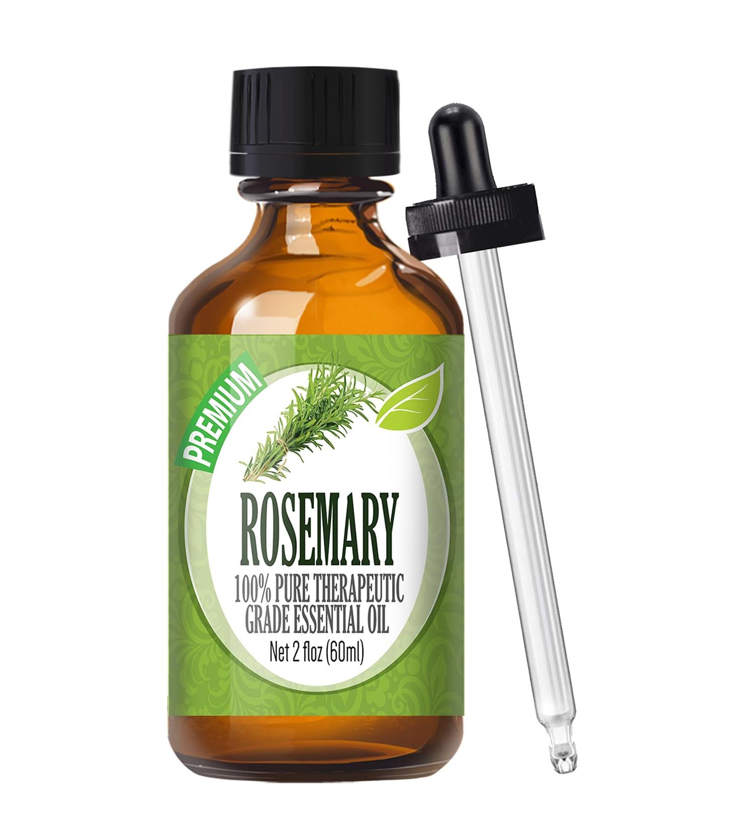 Healing Solutions Rosemary Essential Oil - 60ml (2 oz) - Pure Therapeutic Grade Aroma for Wellness & Relaxation - International Shipping Available - Buy Online on GoSupps.com