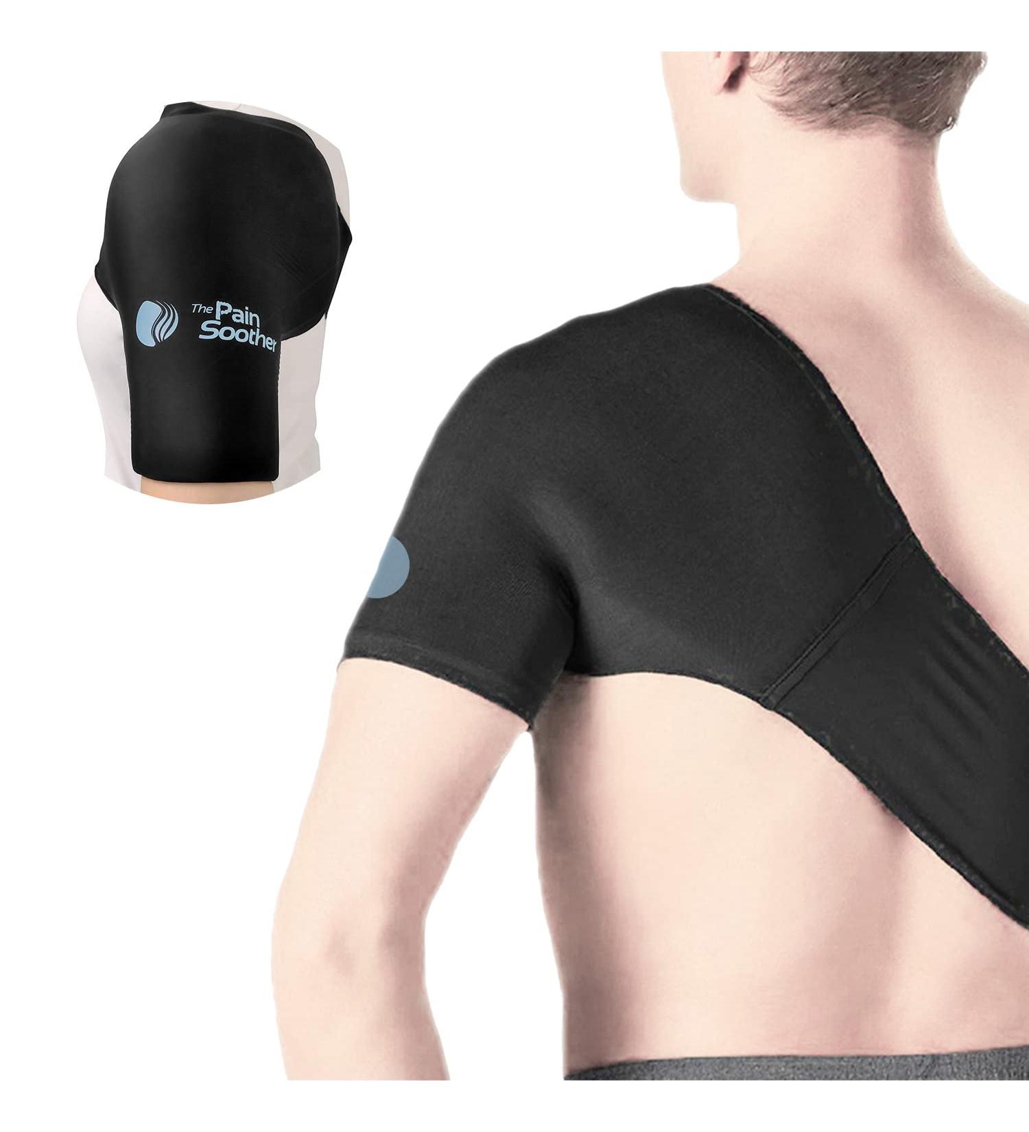 Shoulder Brace Ice Pack Compression Sleeve - Rotator Cuff Therapy Support for Pain Relief - Buy Online on GoSupps.com
