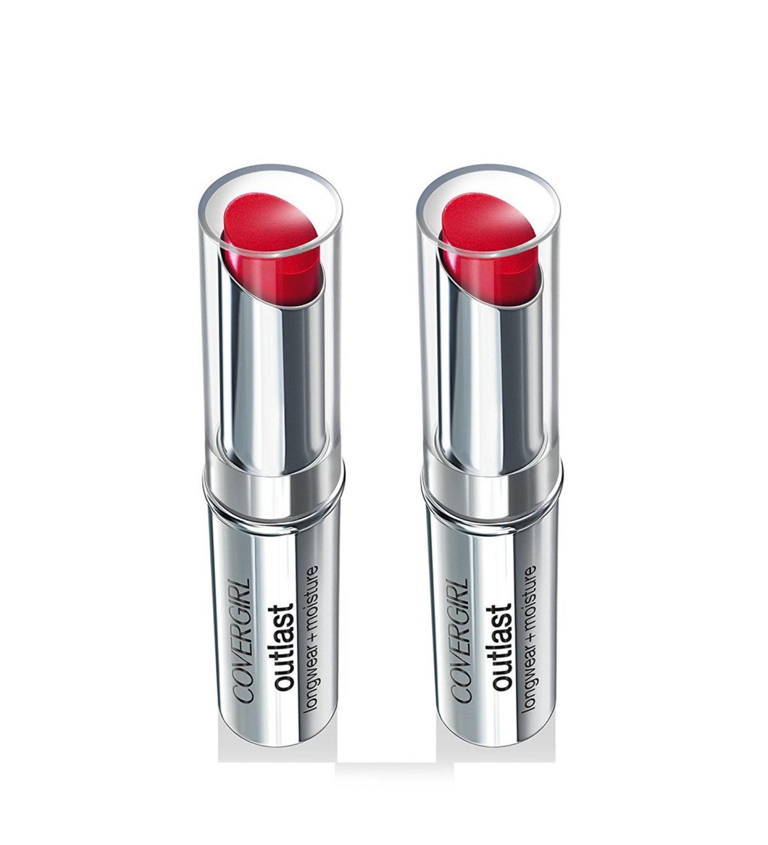 Covergirl Outlast Longwear Lipstick - 925 Red Rouge (Pack of 2) by CoverGirl