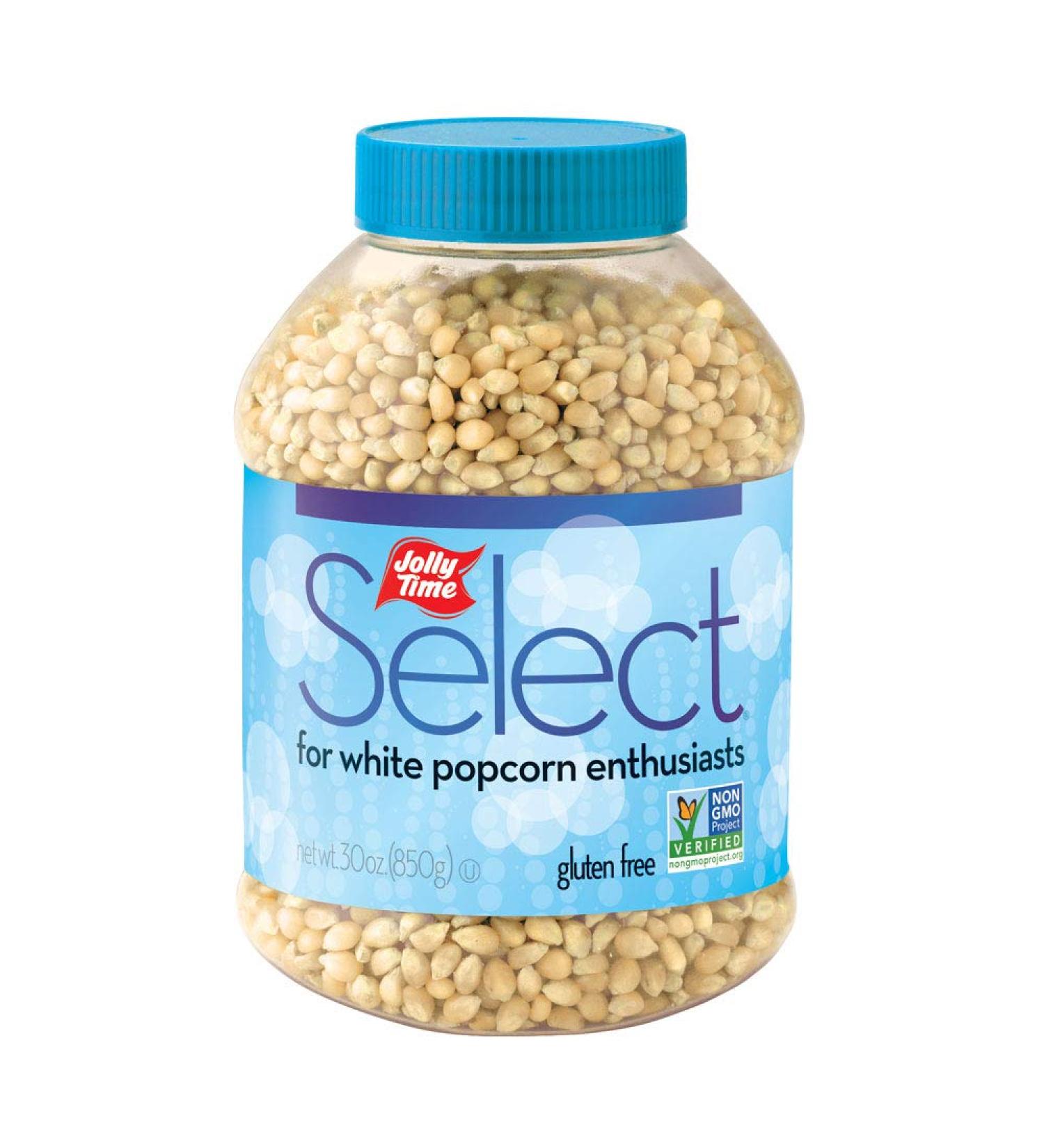 JOLLY TIME Select Gourmet White Popcorn Kernels - 30 oz Bulk Jars (Pack of 6) for Air Popper or Stovetop - Buy Online on GoSupps.com
