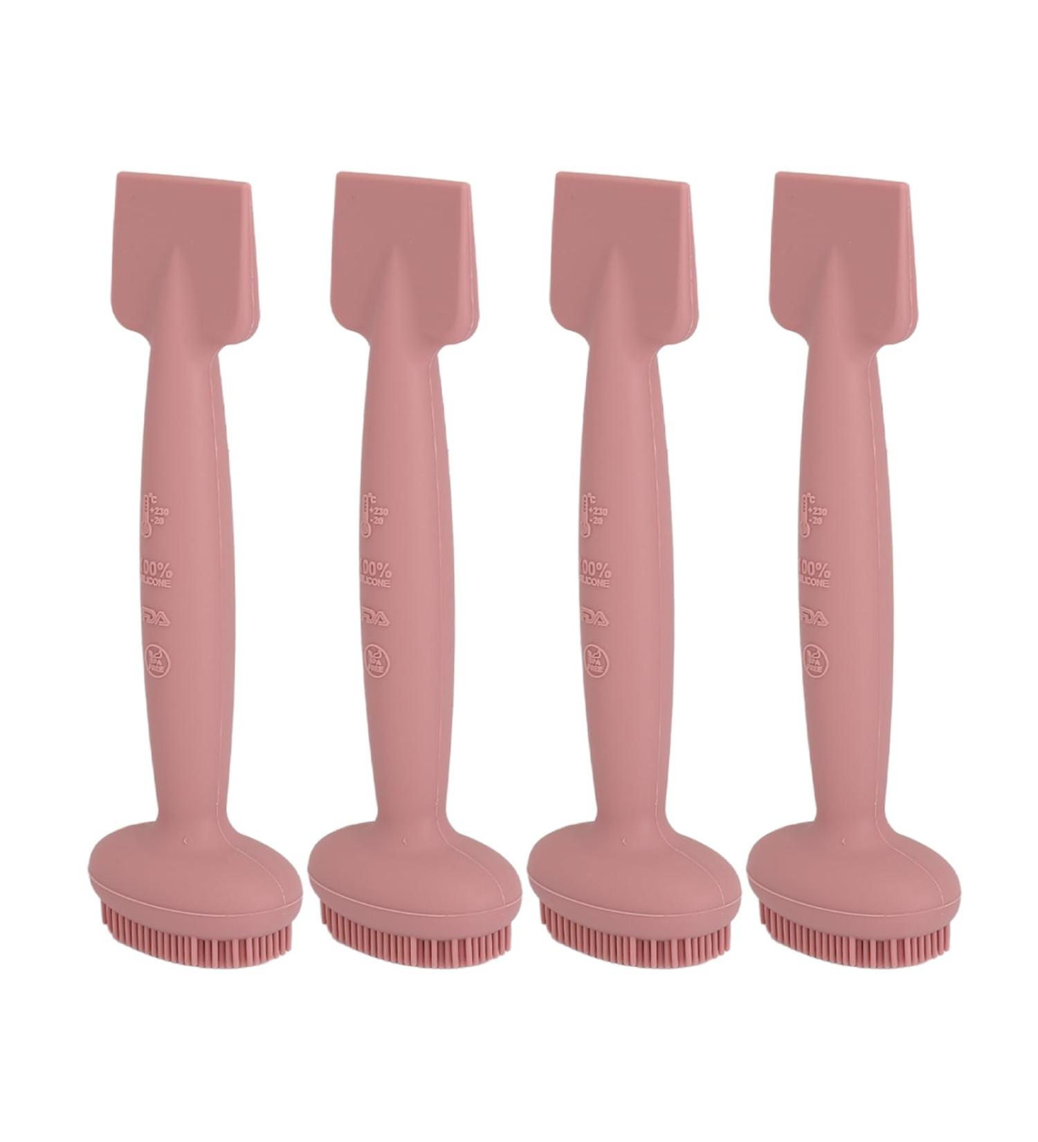 Dual Head Silicone Facial Mask Brush - Comfortable Handle Easy Clean for Home & Salon Use - Buy Online on GoSupps.com