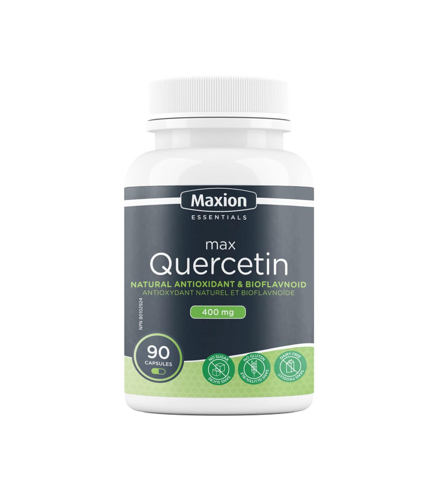 Maxion Quercetin 400mg - Promotes Cardiovascular and Immune Health Vegan 90 Capsules - Buy Online on GoSupps.com