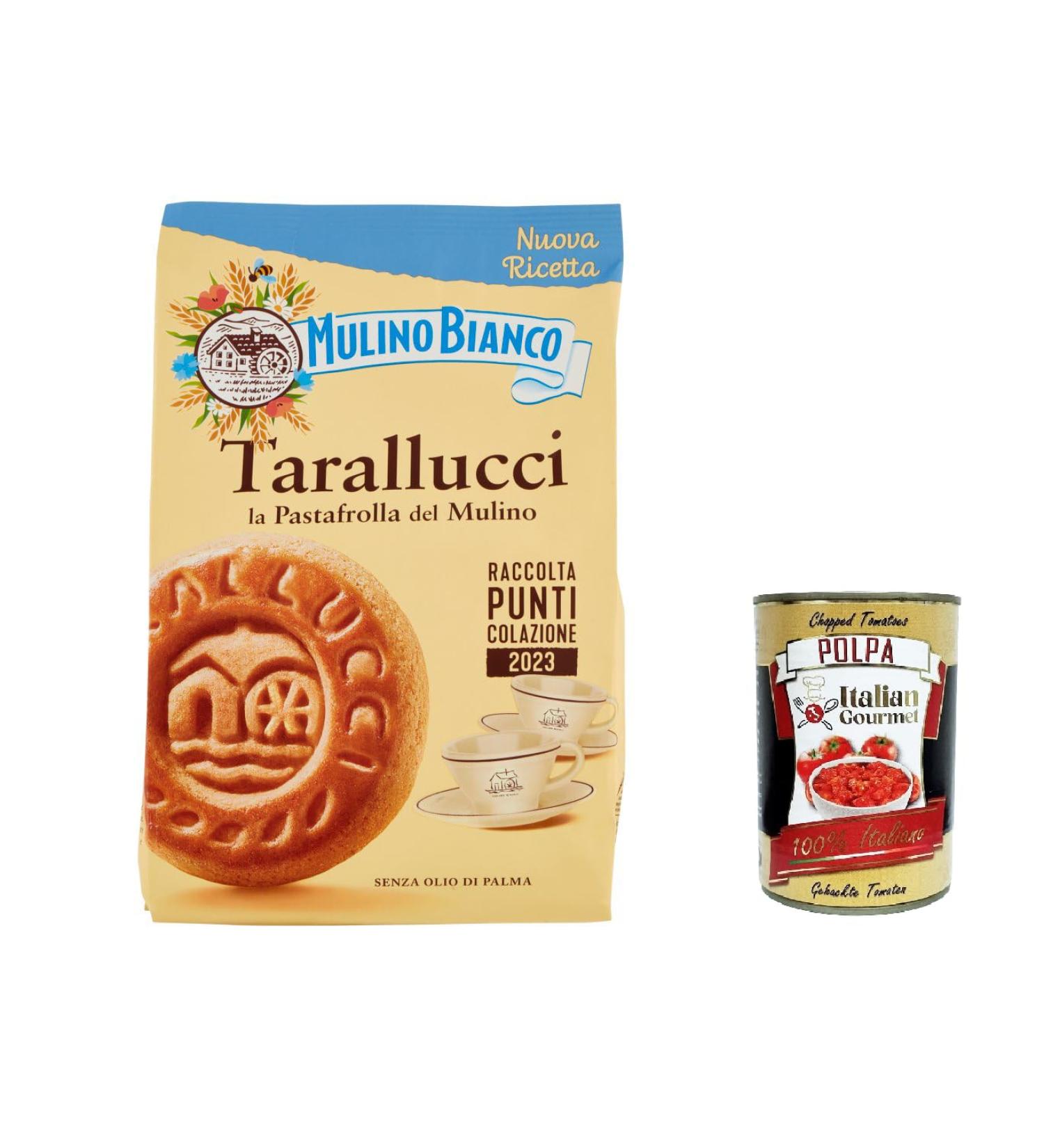  Italian Gourmet E.R. Mulino Bianco Tarallucci Pack of 12 shortbread biscuits with fresh eggs 350g biscuits + 400g Italian gourmet polpa - Buy Online on GoSupps.com