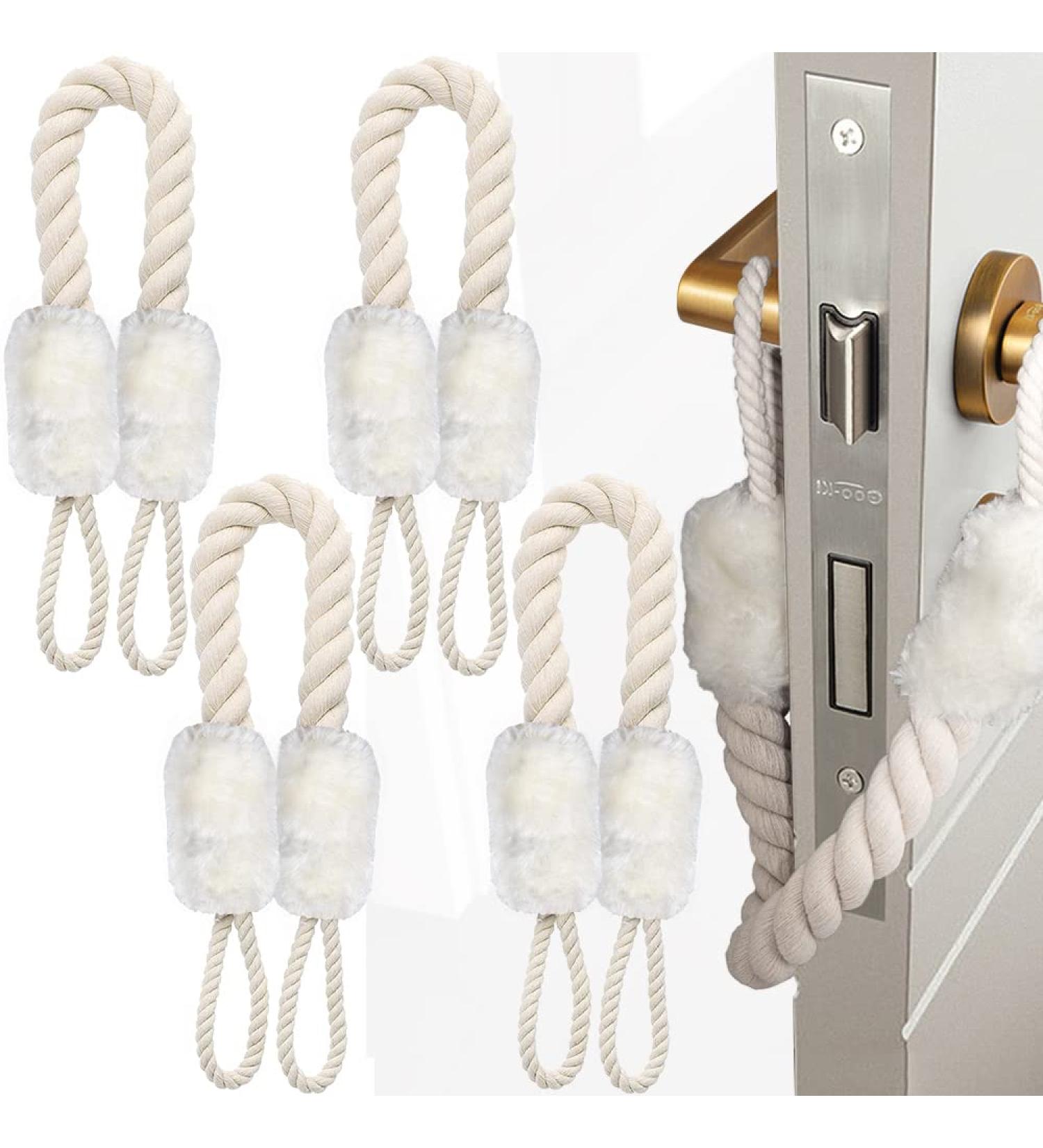 4 Set Door Cord Clamp - White Door Stopper & Protection for Safety - International Shipping Available - Buy Online on GoSupps.com