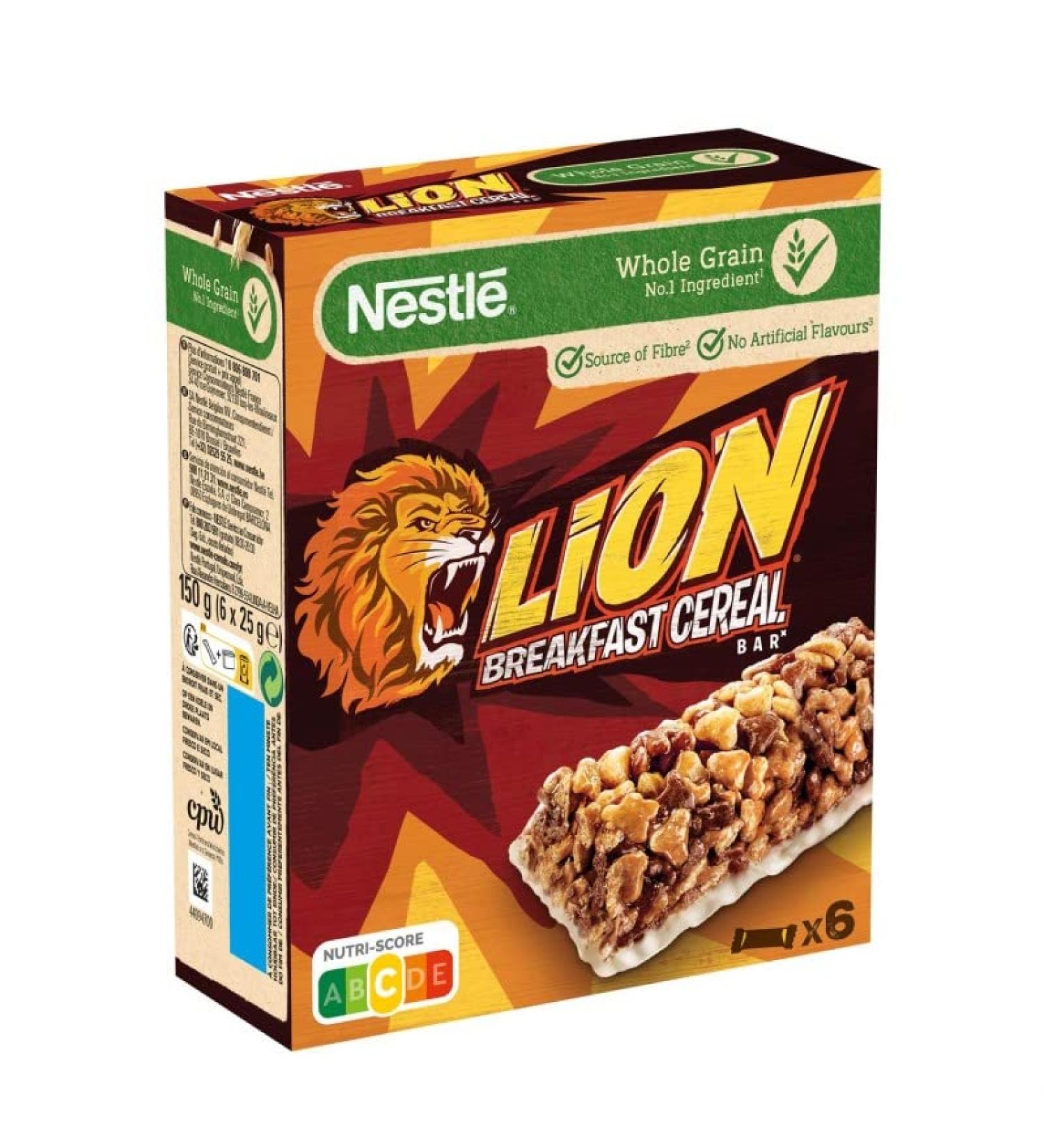  G n rique Lion Bars 150 g - The Crispy Pleasure of Breakfast - Tasty Chocolate and Caramel Flavour - Ideal Snack for All Occasions - 150 g of Pure Delight - Pack of 4 - Buy Online on GoSupps.com