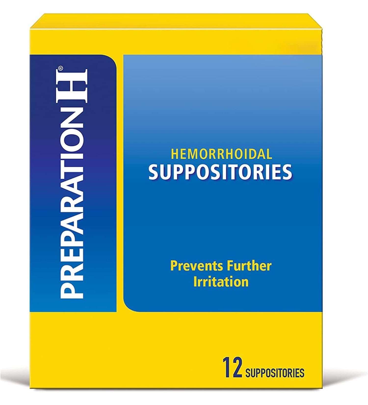 Buy Preparation H Suppositories 12 - Fast International Shipping Relieve Hemorrhoid Pain - Buy Online on GoSupps.com