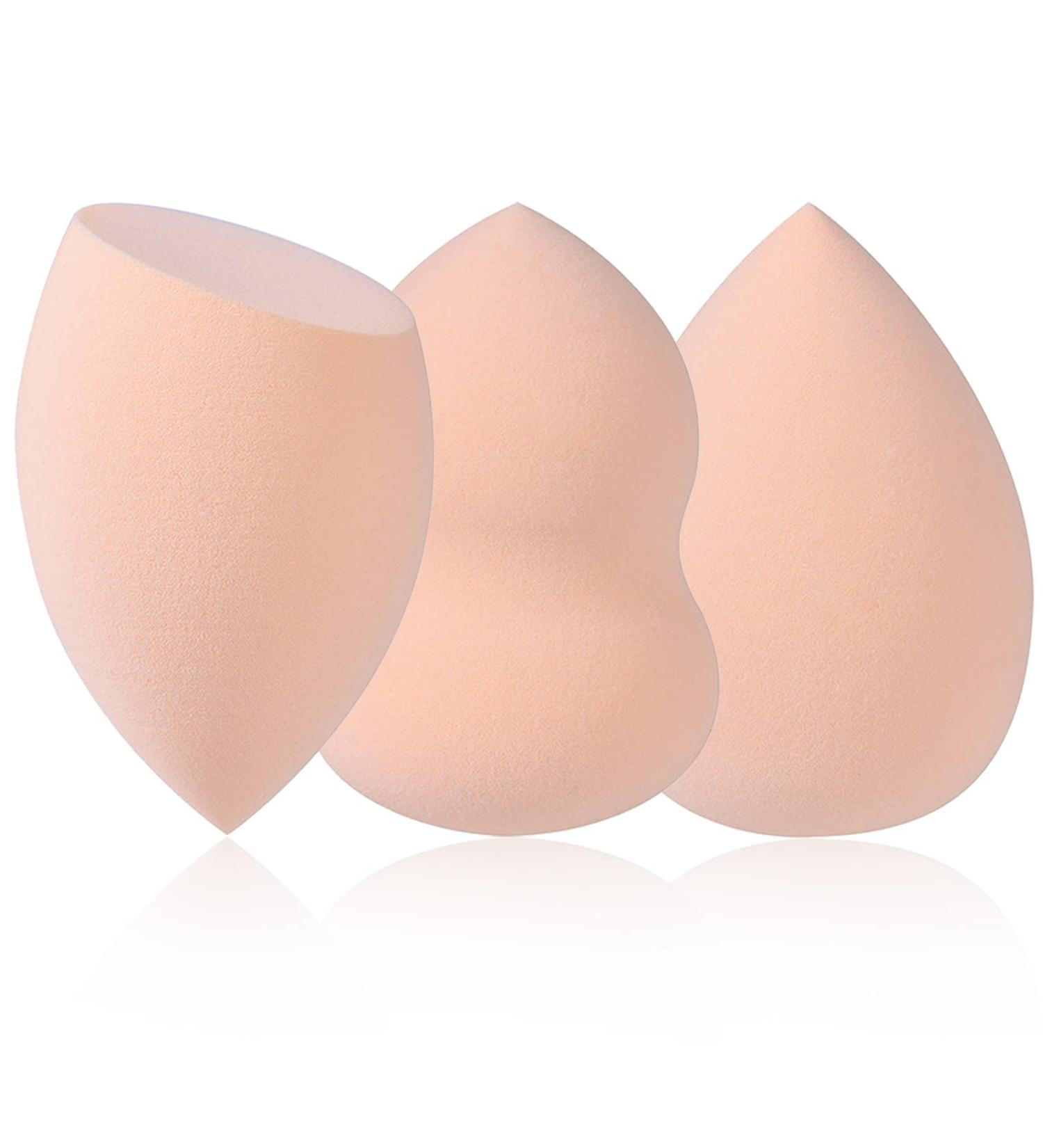 TCPENG Makeup Sponge for Blending Liquid Foundation Cream & Powder - Easy to Clean Super Soft & Non Latex Beauty Blender Concealer Applicator (3 Pack Natural Color) - Buy Online on GoSupps.com