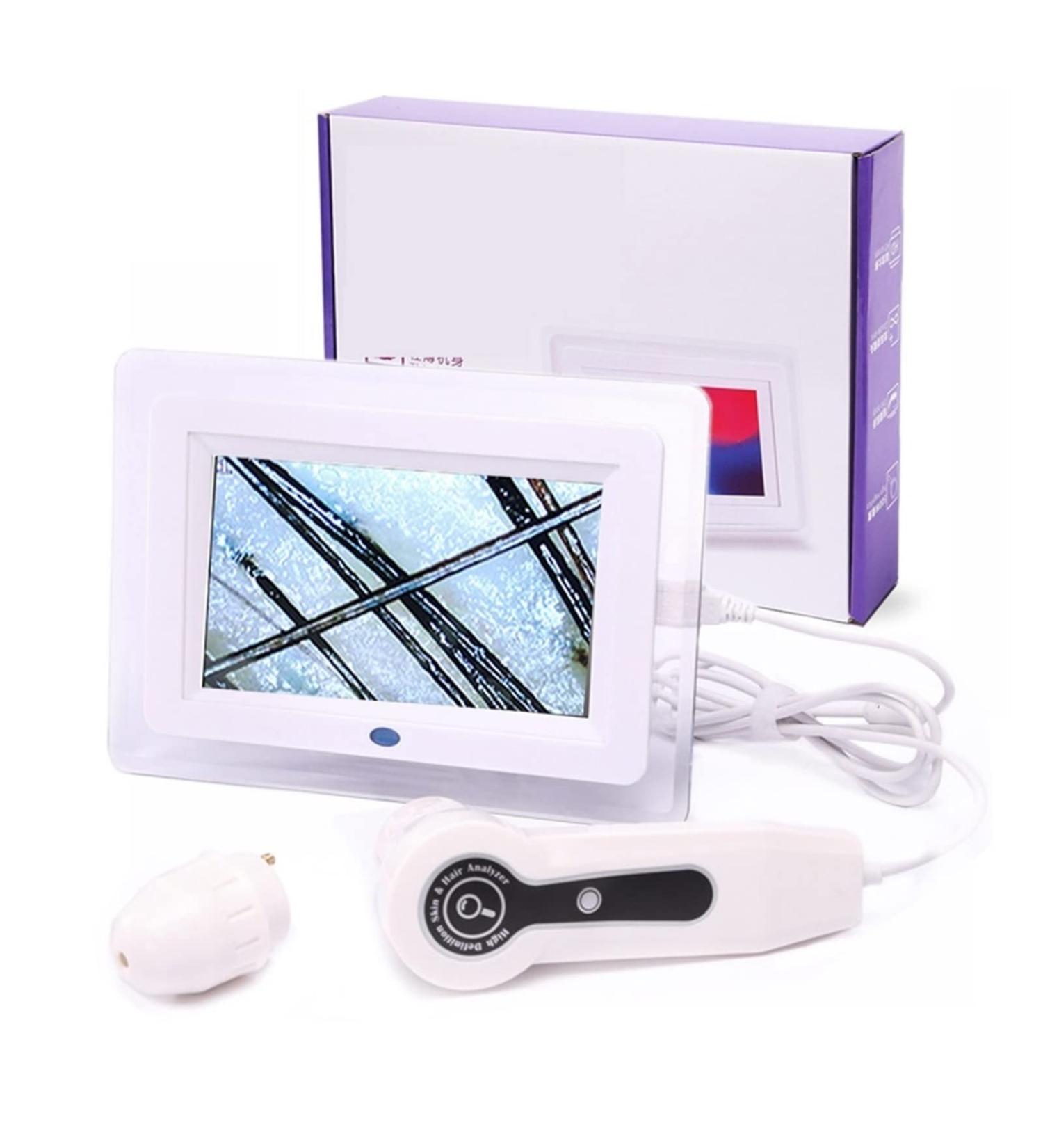 Professional 7 Inch Hair Follicle Oil Moisture Tester Scalp Detector Skin Analyzer Machine Facial Skin Hair Analyzer Machine - Buy Online on GoSupps.com