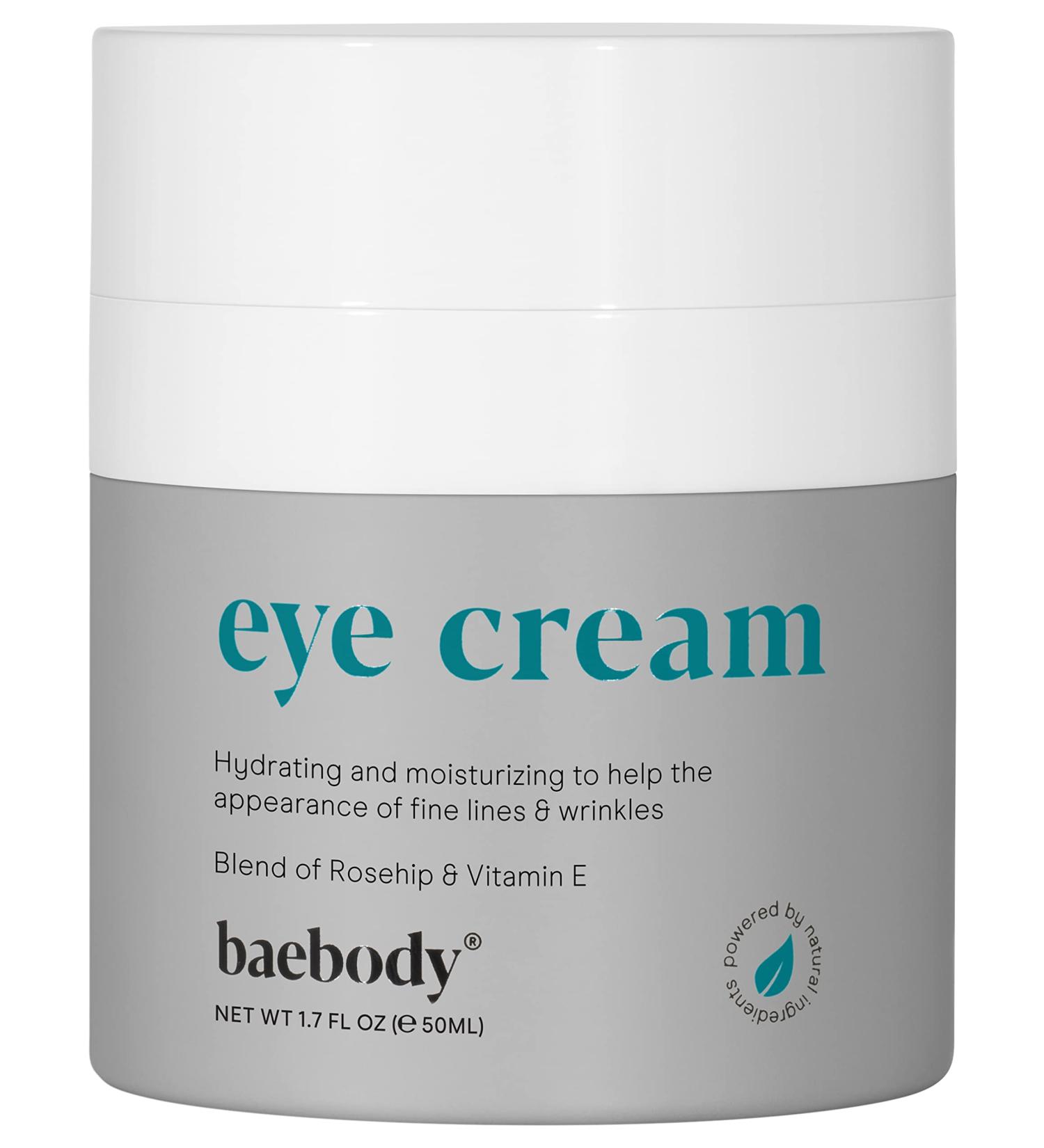 Baebody Eye Cream - Reduce Puffiness & Dark Circles | Rosehip & Hibiscus, 1.7 oz - Buy Online on GoSupps.com