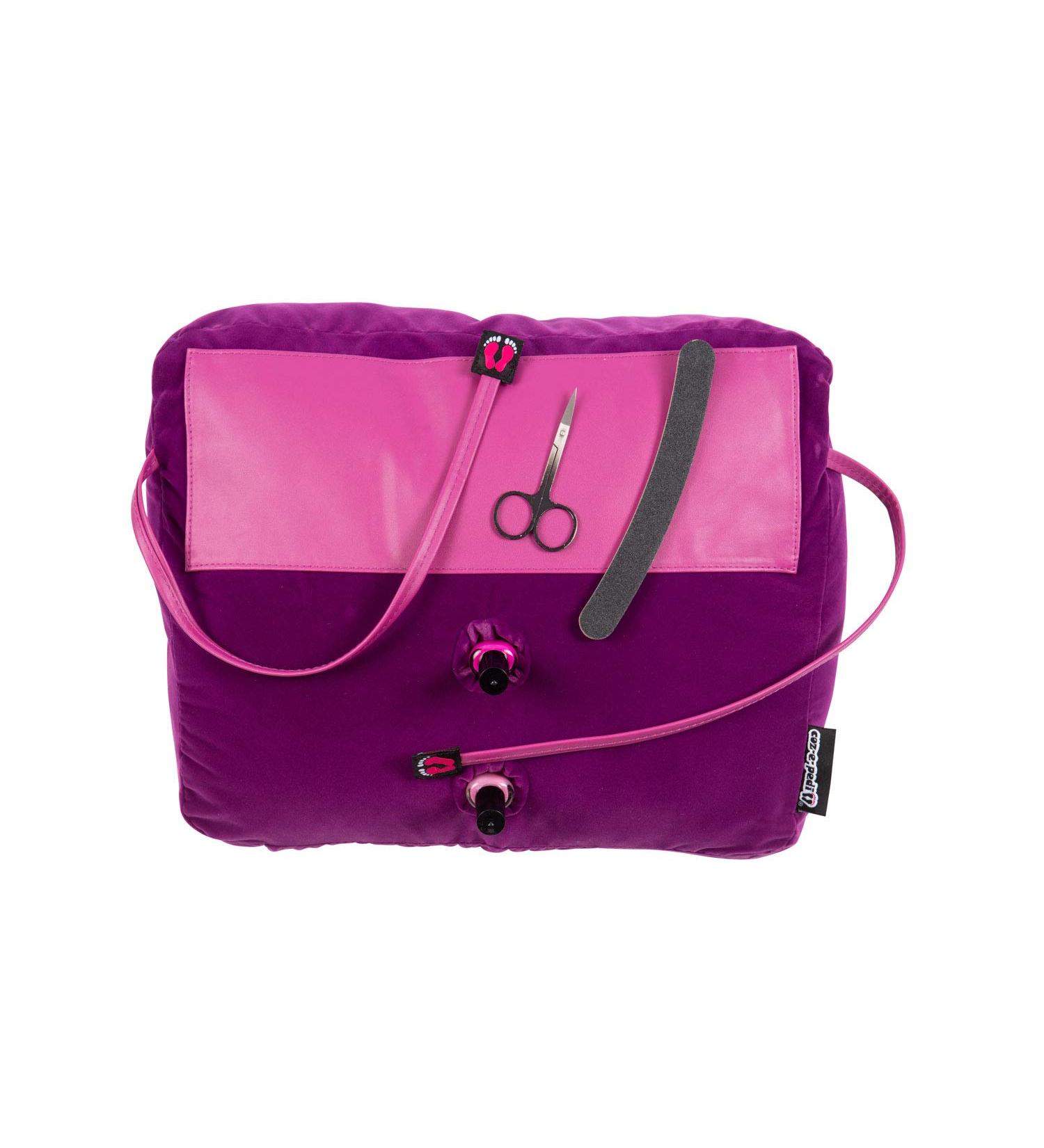 Manicure Cushion Pedicure Pillow Nail Arm Rest Foot Care Purple Velvet - Buy Online on GoSupps.com