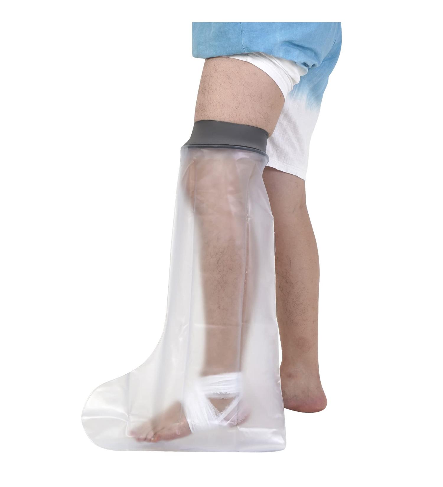 EVERCRYO Waterproof Adult Short Leg Cast Cover - Reusable Protector for Broken Ankle Foot - Watertight Bath and Shower Protection (Grey) - Buy Online on GoSupps.com