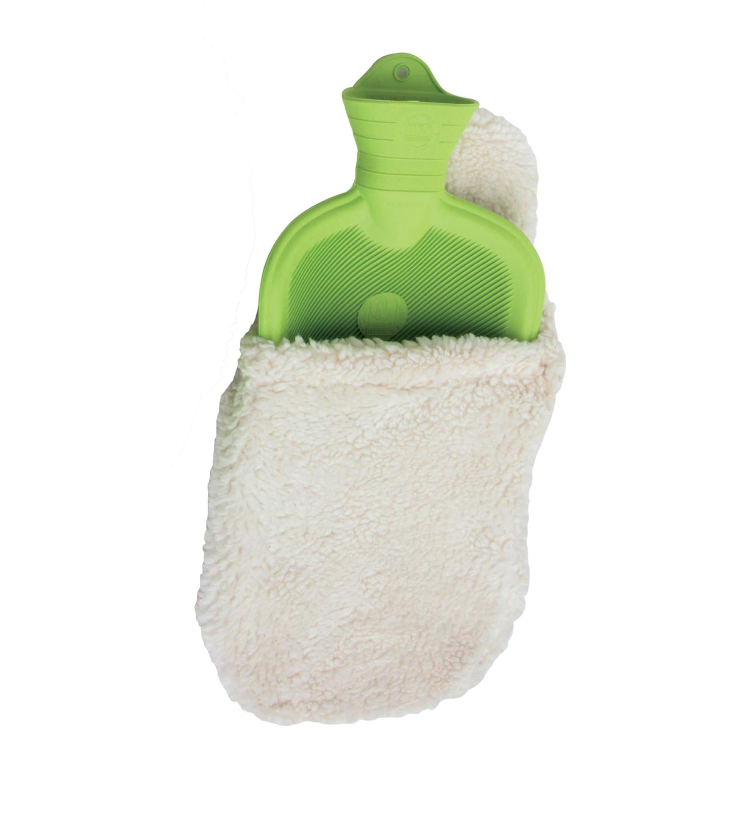 Water bottle made of FSC certified natural rubber and organic cotton cover 2 litres