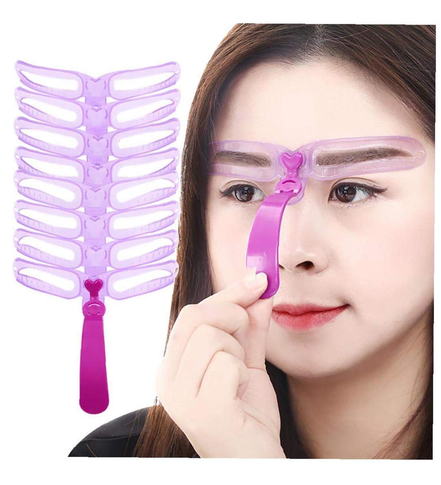 Adjustable Eyebrow Template Kit | Professional Makeup Tool for Perfect Eyebrows | Portable Cosmetic Shapes - 1pc - Buy Online on GoSupps.com