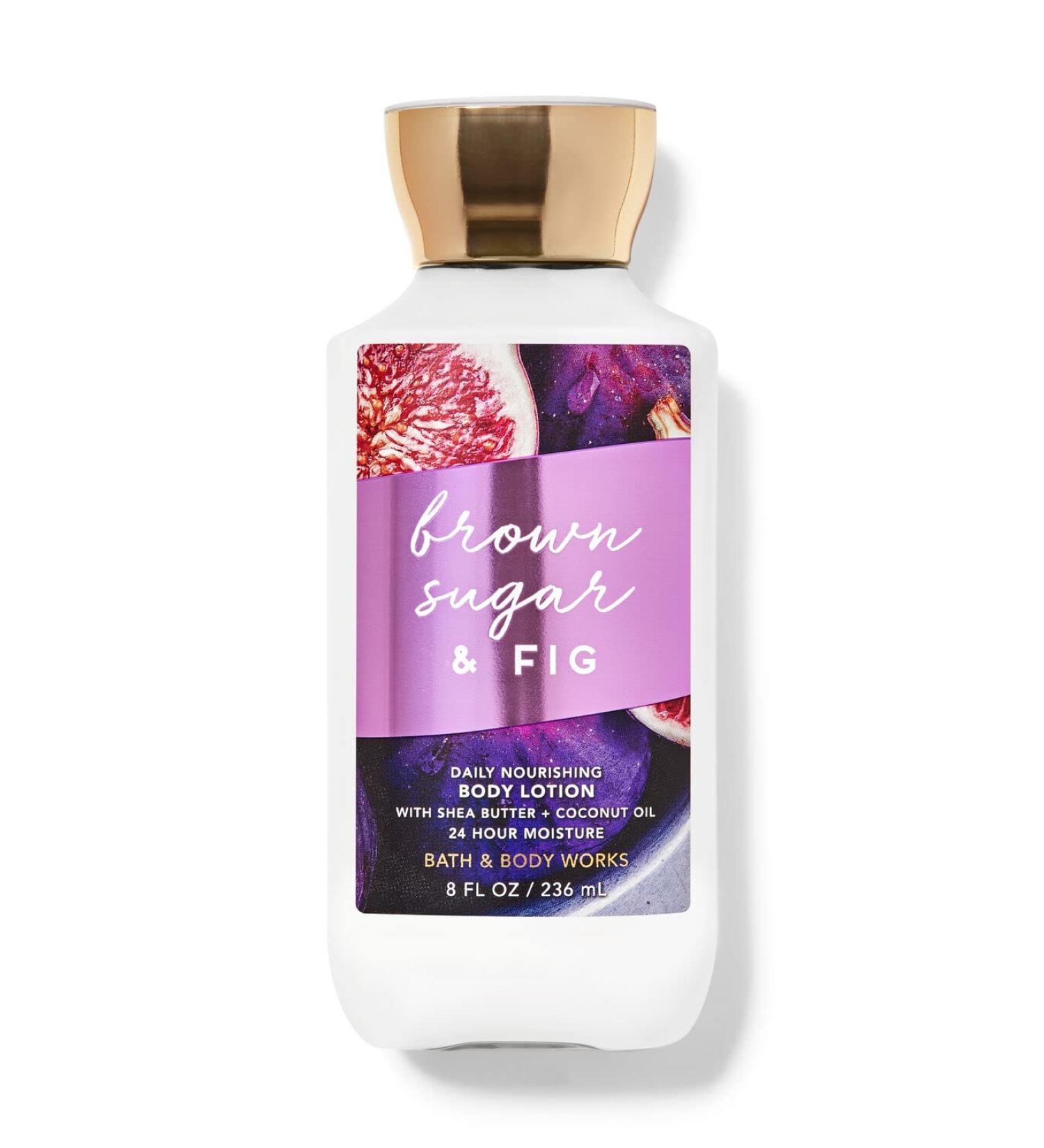 Bath and Body Works Super Smooth Body Lotion Sets Gift For Women 8 Oz (Brown Sugar & Fig)