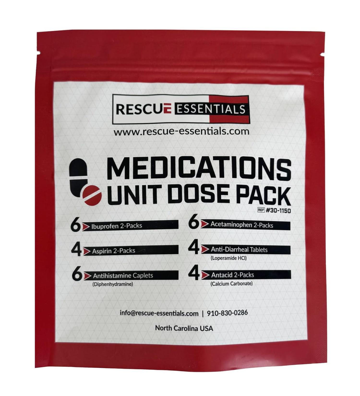 MEDICATIONS Unit DOSE Pack by RESCUE ESSENTIALS - Buy Online on GoSupps.com