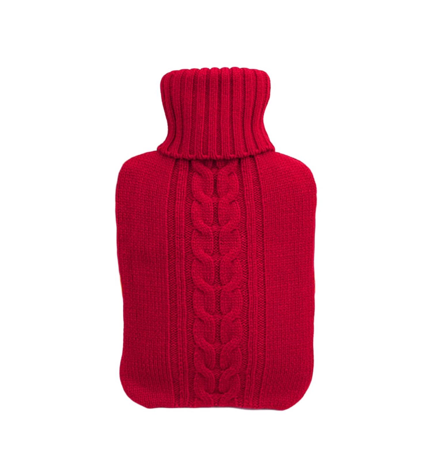 Large Hot Water Bottle with Knit Cover Heat Bottle & Foot Warmer for Autumn & Winter | Ideal Hot Compress Container Red Warbutel Handwarmer - Buy Online on GoSupps.com