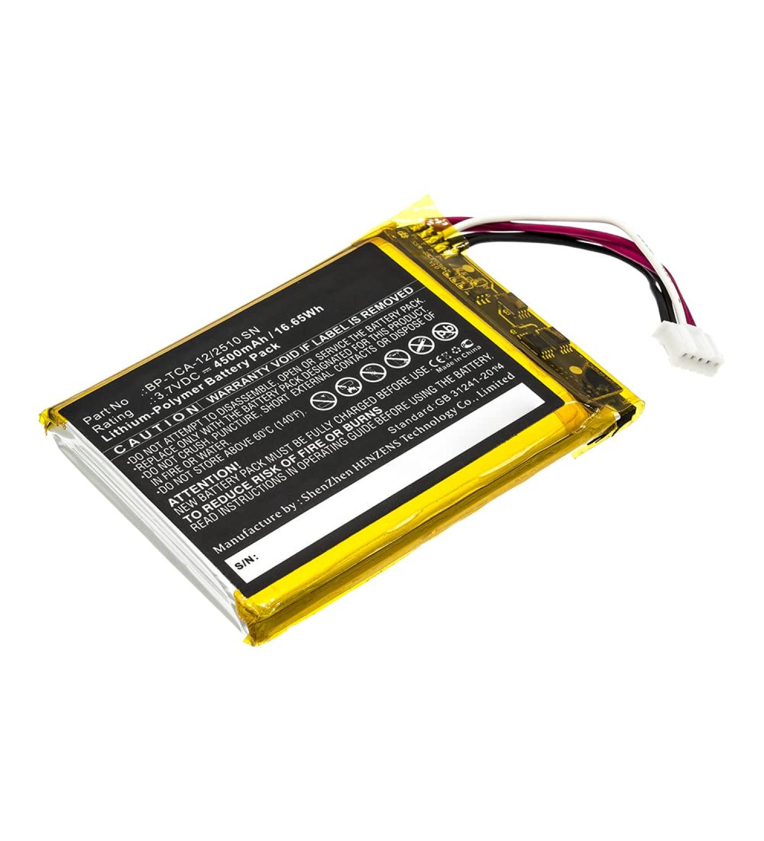 Synergy Digital Emergency Lighting Battery - Compatible Replacement for Xfinity Home Security Touch Screen 3.7V 4500mAh Li-Pol Technicolor BP-TCA-12/2510 SN - Buy Online on GoSupps.com