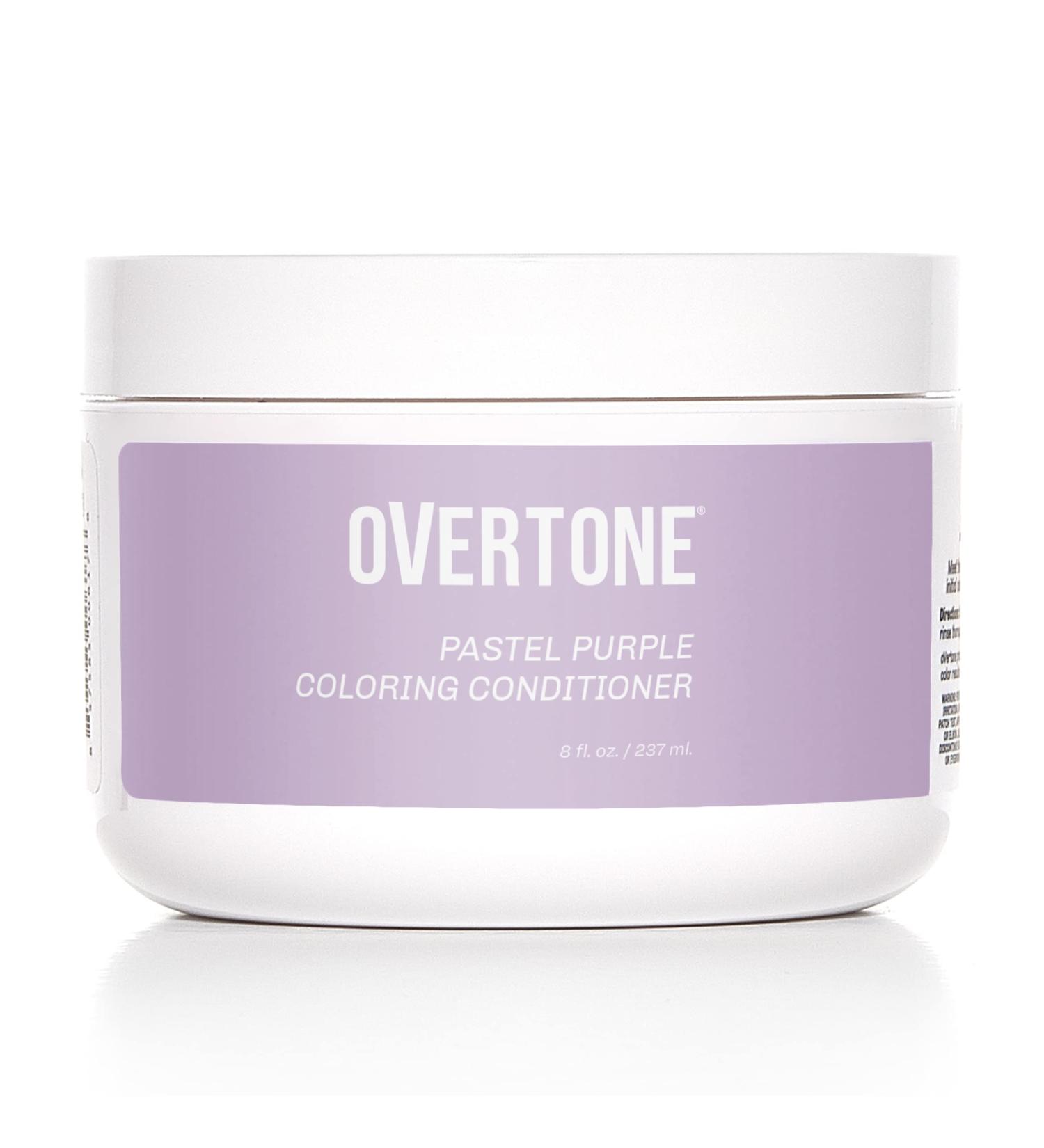 Overtone Pastel Purple Color Depositing Conditioner - 8 oz Semi-permanent Hair Color with Shea Butter & Coconut Oil - Cruelty-Free Temporary Hair Color - Buy Online on GoSupps.com