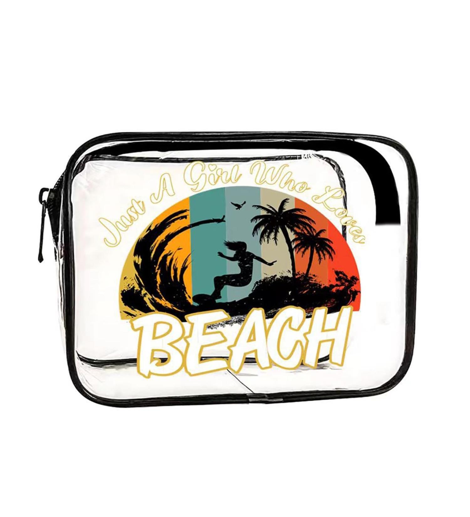 Makeup Organiser Make Up Bag: Clear PVC Travel Makeup Bag - Bag Portable Printed Cosmetic Bags for Women Girls - - Easy Clean Lightweight Perfect for Toiletries Cosmetics (F) - Buy Online on GoSupps.com