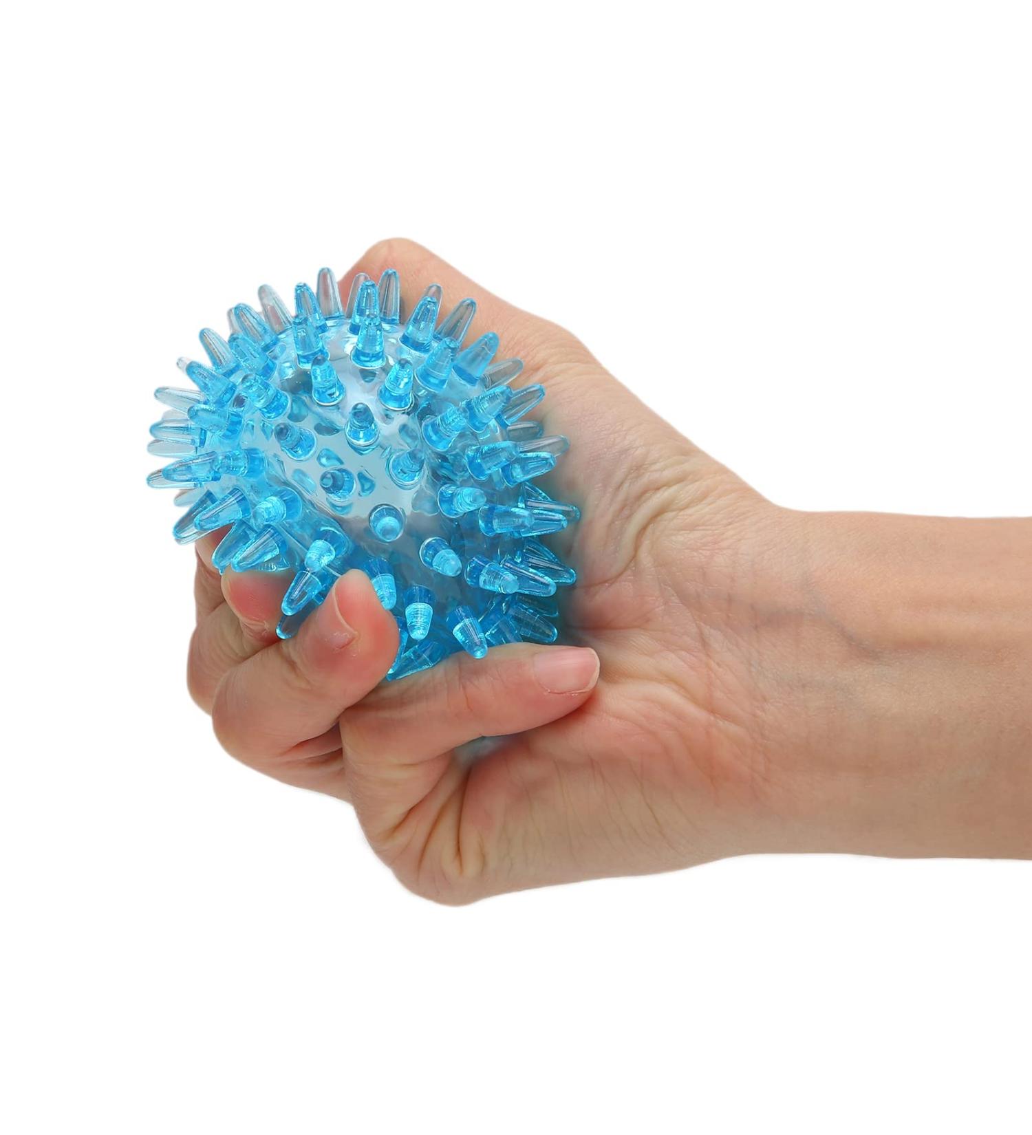 Soft Transparent Spiky Massage Ball - 7cm H chle Power Recovery & Stress Relief for Hands Wrists Feet & Muscles - International Shipping Available - Buy Online on GoSupps.com