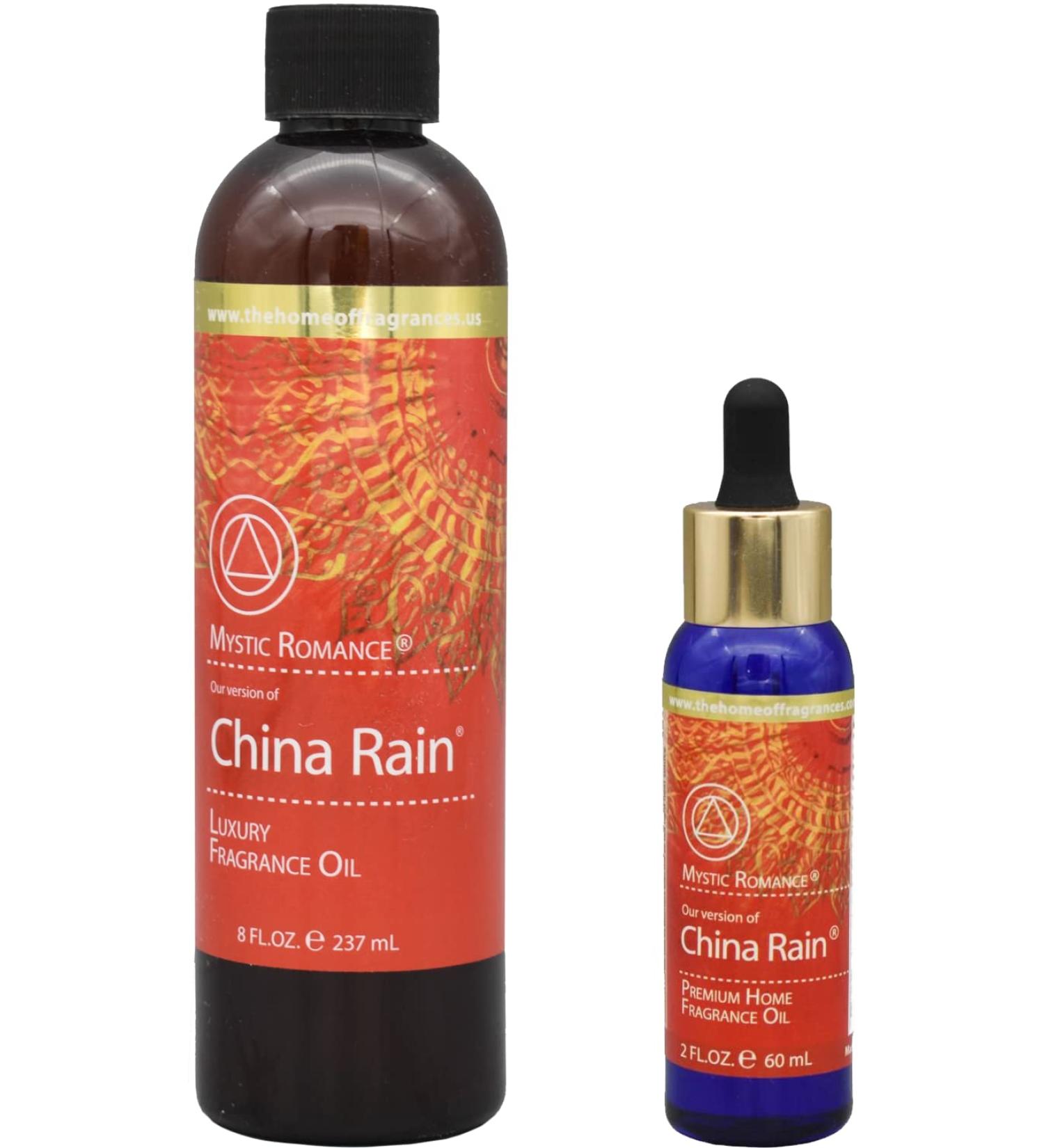 The Home of Fragrances - Set of 2 Bottles of Fragrance Oils - 2oz & 8oz (China Rain)