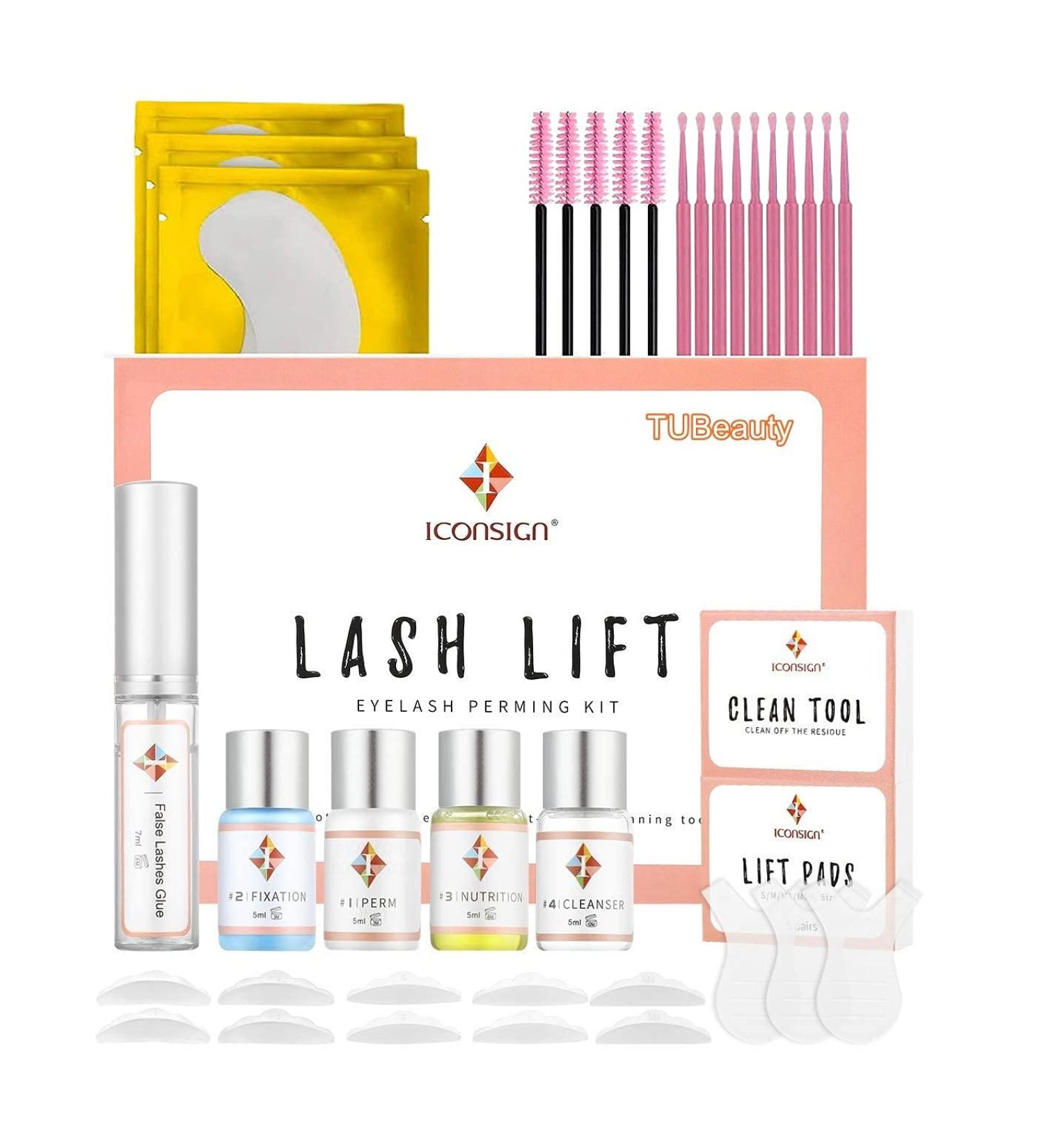 2023 TUBeauty Eyelash Perming Kit - Professional Eye Lash Extension Curling Lift with ICONSIGN Glue - Nutritious Formula - Upgraded Version - Buy Online on GoSupps.com