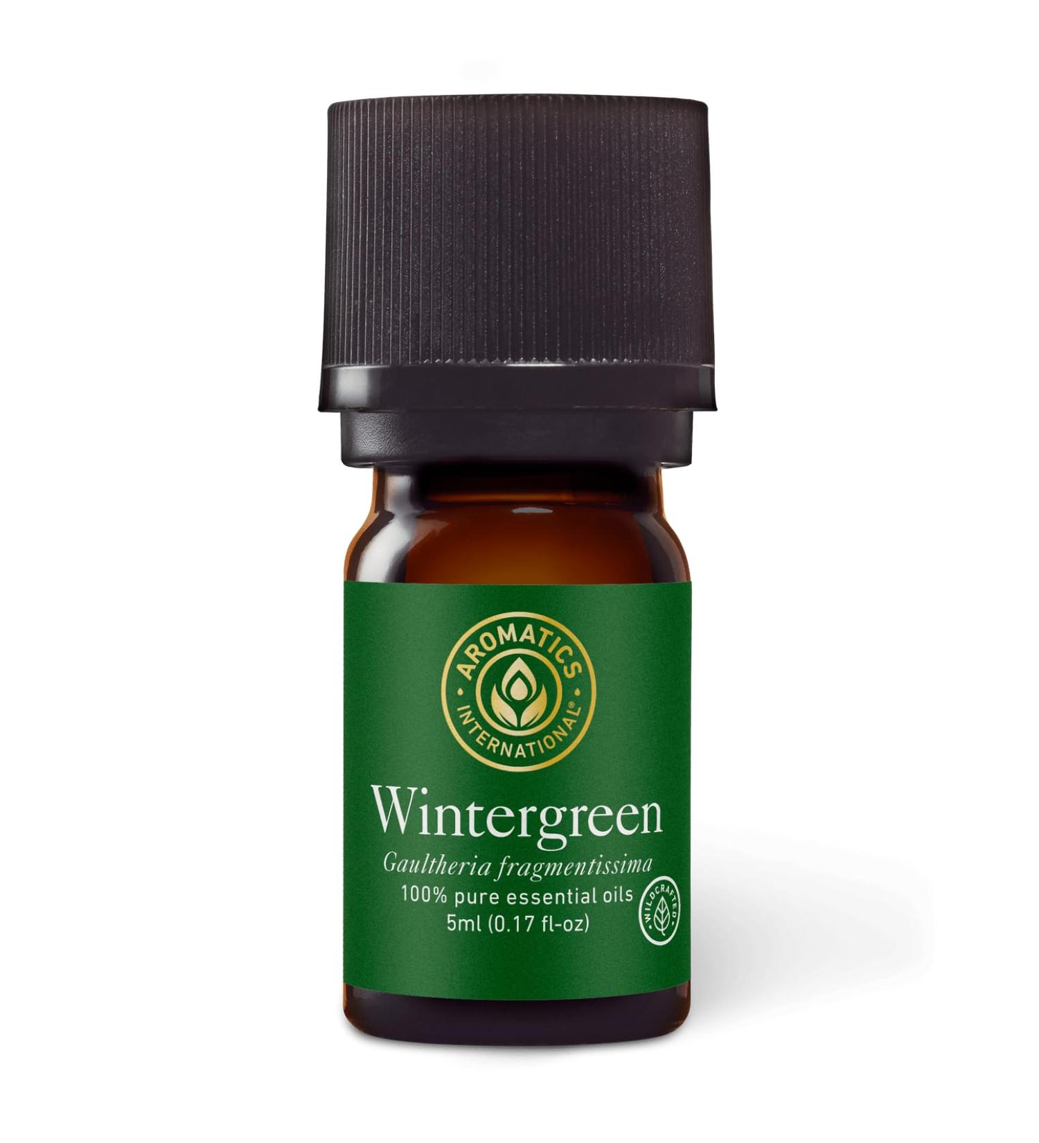 Aromatics International Premium Organic Wintergreen Essential Oil 5ml | 100% Pure Essential Oil for Diffusion & Aromatherapy Wintergreen 0.17 Fl Oz (Pack of 1) - Buy Online on GoSupps.com