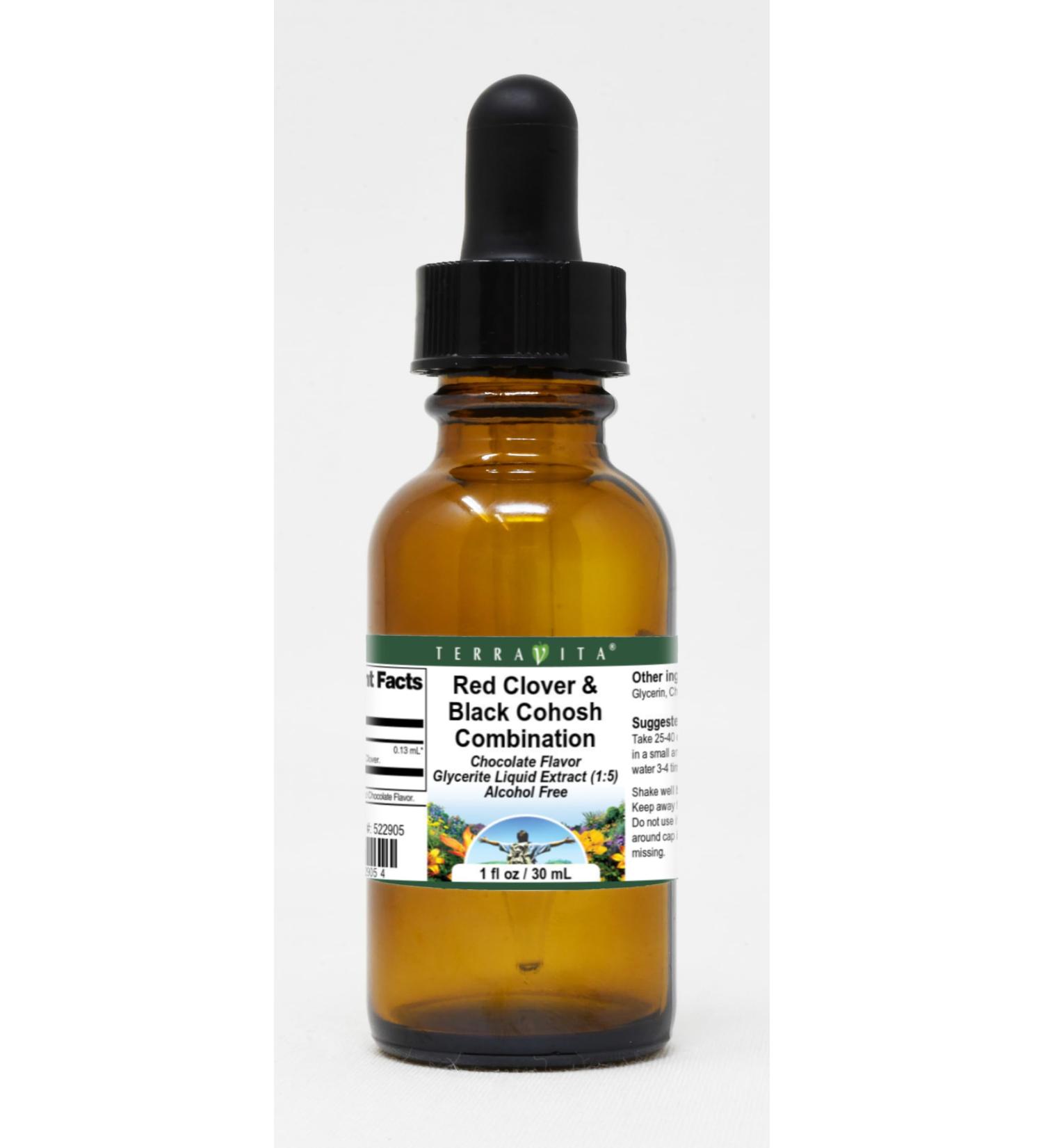 Red Clover & Black Cohosh Combination Glycerite Liquid Extract (1:5) - Chocolate Flavored (1 oz ZIN: 522905) - Buy Online on GoSupps.com