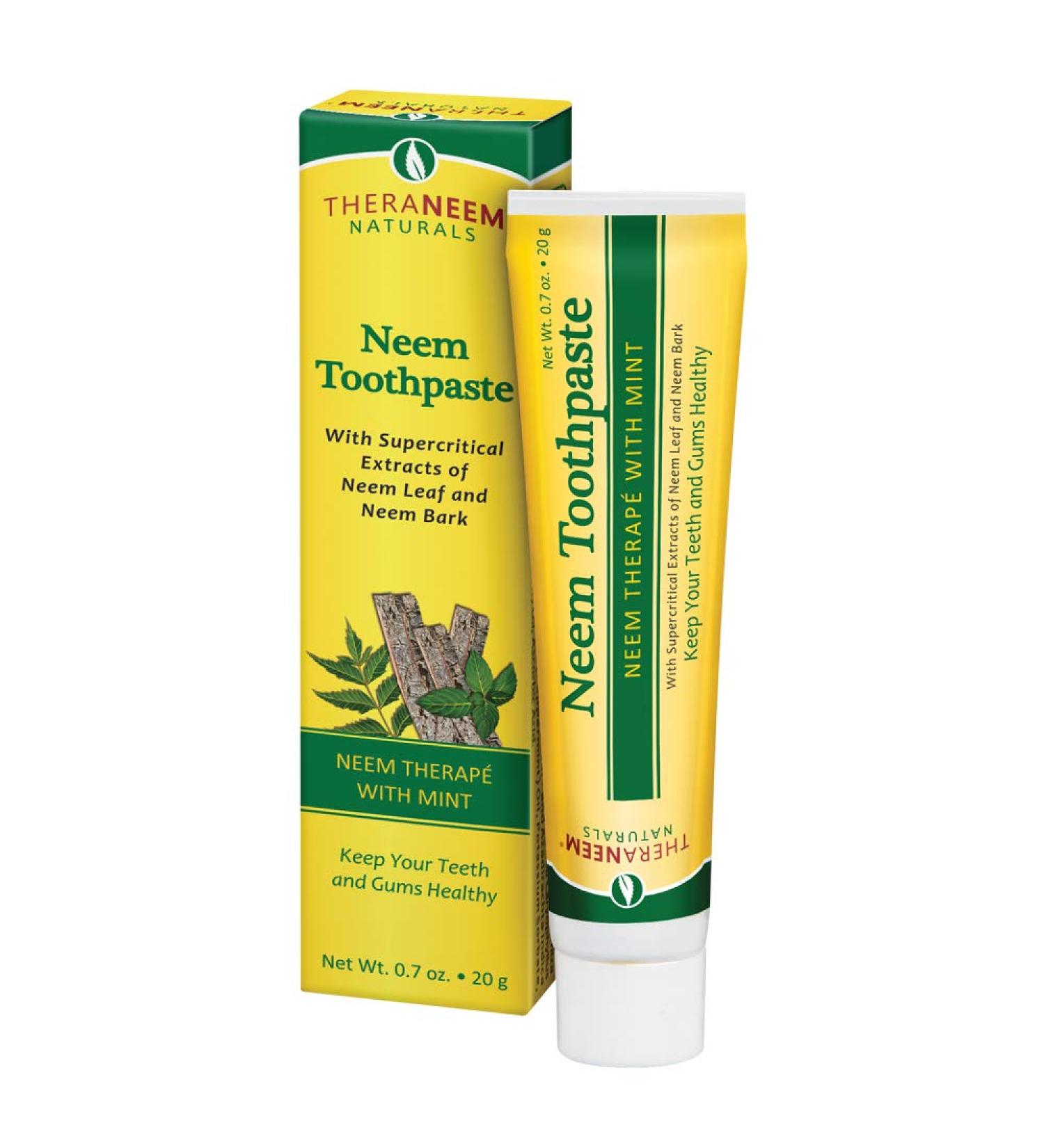 TheraNeem Naturals Neem Toothpaste with Mint - 0.7 oz (Organix South) - Buy Online on GoSupps.com