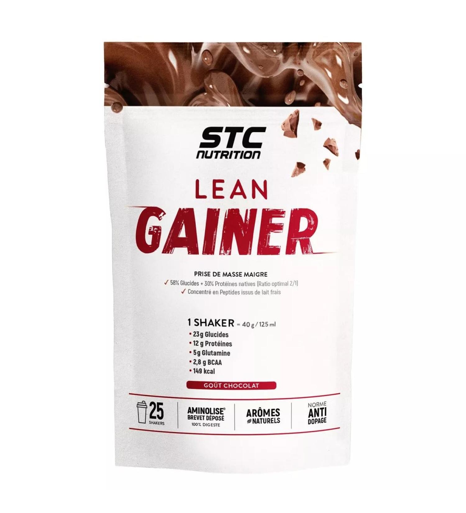 STC NUTRITION Lean Gainer Special lean mass gain Protein-Carbohydrate ratio 2/1 Easy digestion Optimal assimilation Chocolate taste 25 Shakers Doypack 1 kg - Buy Online on GoSupps.com