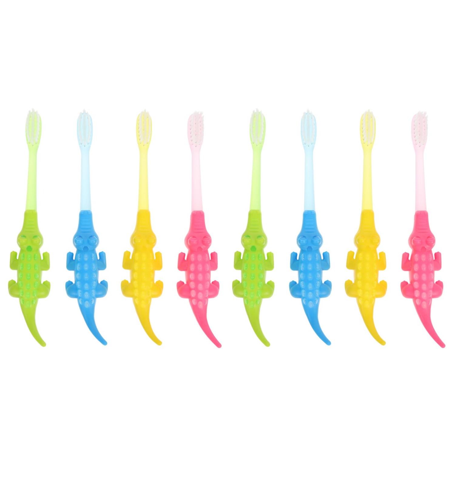 Healeved toothbrushes for children 8 pieces small crocodile toothbrush decorative tools toothbrush infant toothbrush training toothbrush age 2 4 training toothbrush toothbrushes