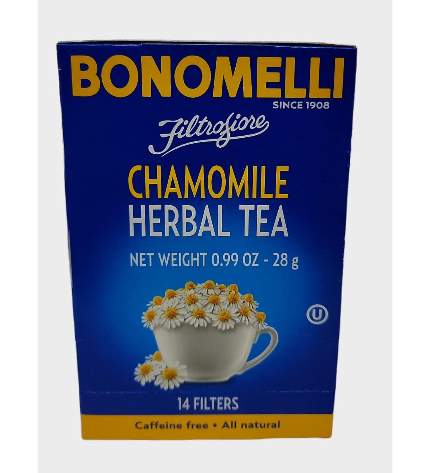 Bonomelli Filtrofiore Chamomile Herbal Tea - 14 pc. Pkgs (2 Pack) - Relaxing and Soothing Blend - Buy Online on GoSupps.com