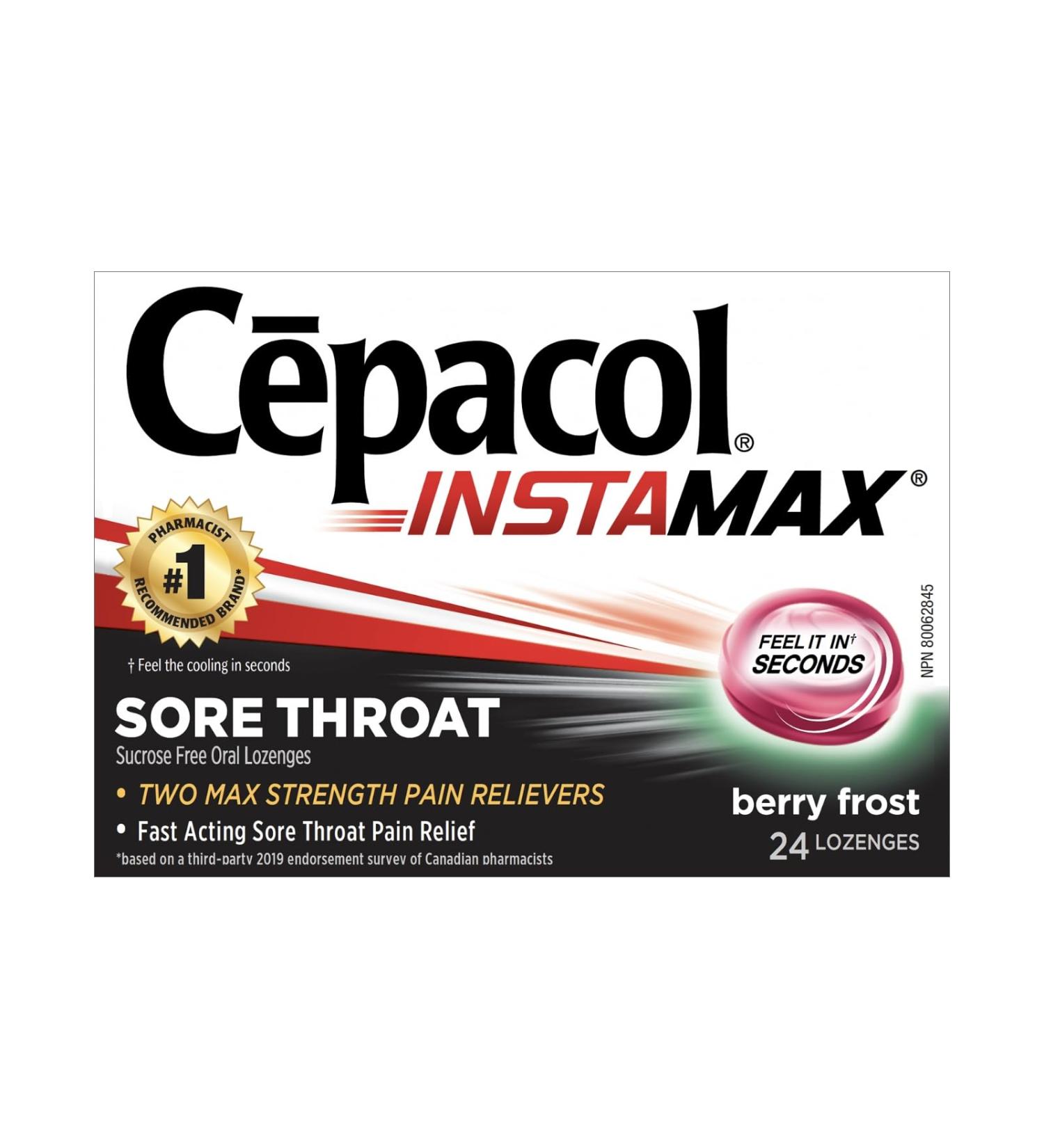 C pacol Instamax Berry Frost Sore Throat lozenges 24 Count (Pack of 1) - Buy Online on GoSupps.com