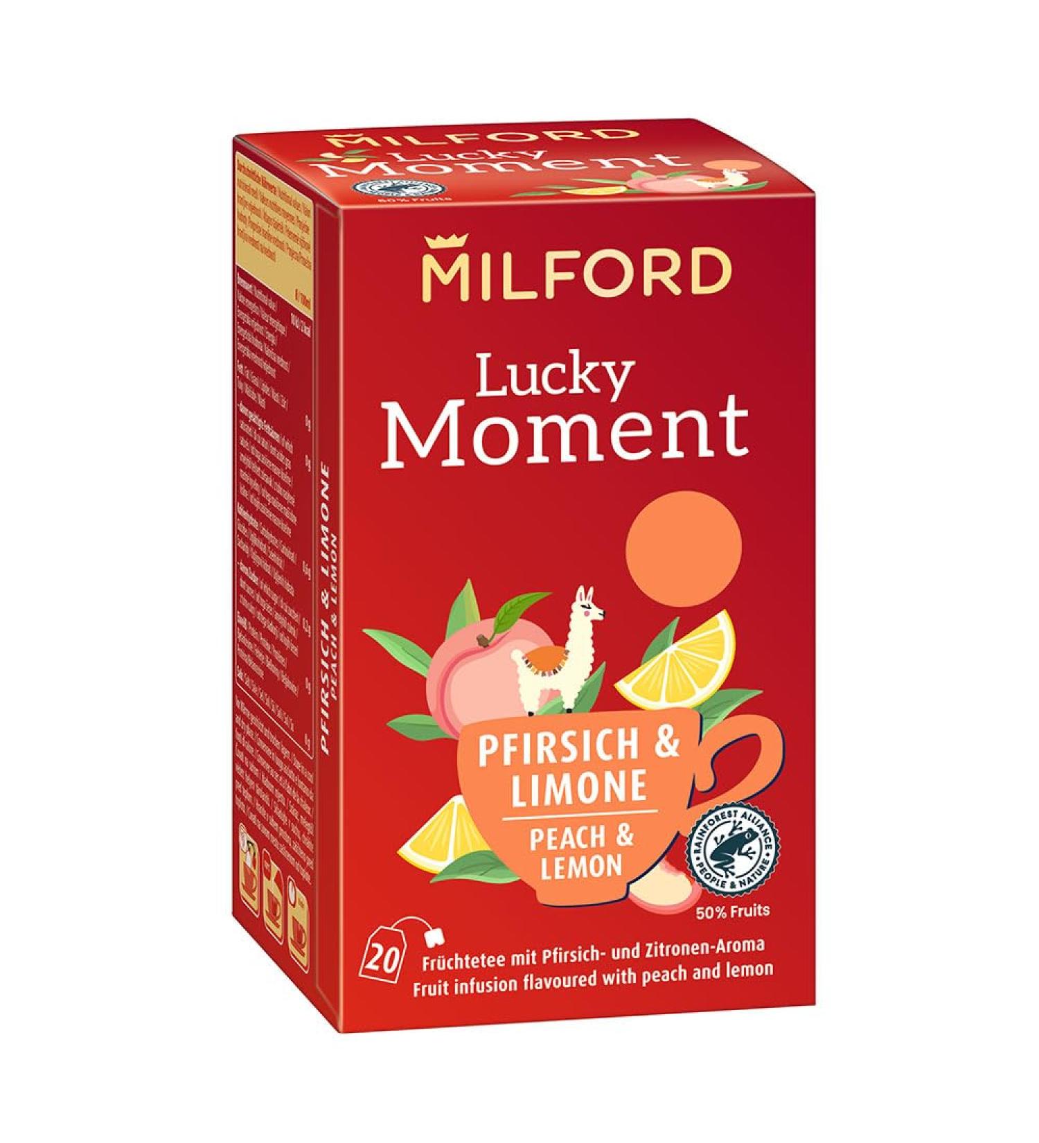 Buy MILFORD Lucky Moment Tea - 20 Gluten-Free Lactose-Free Vegan Tea Bags for International Shipping - Buy Online on GoSupps.com