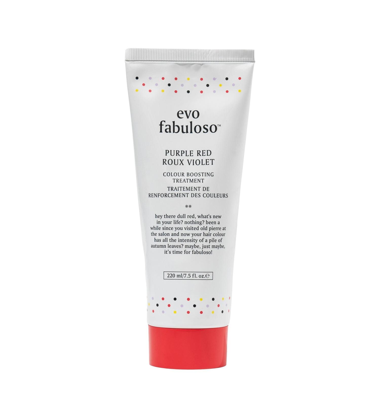 EVO Fabuloso Purple Red Color Boosting Treatment - Nourishing Conditioner for Color-Treated & Dry Hair - 220ml / 7.5 fl. oz - International Shipping Available - Buy Online on GoSupps.com