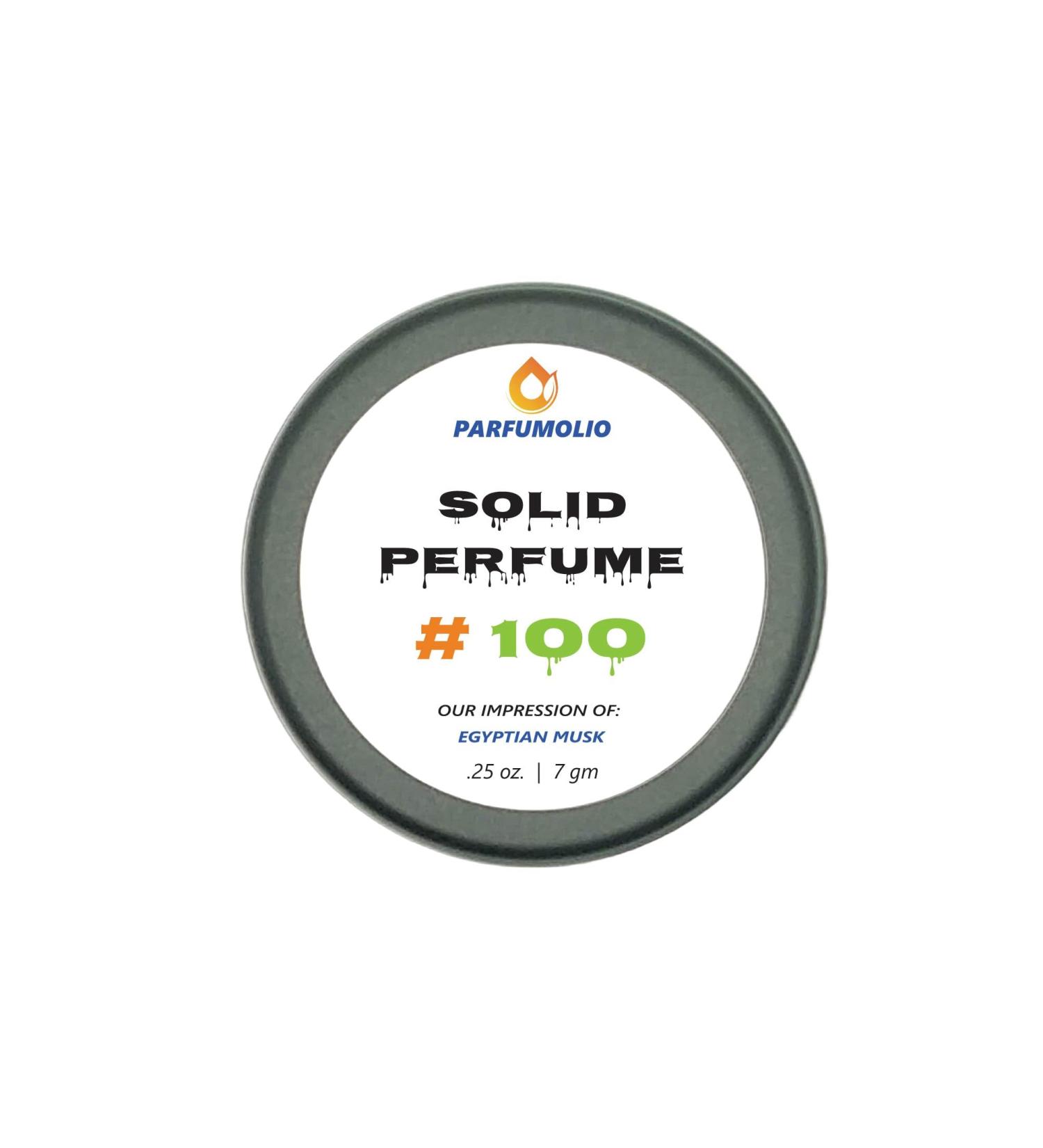 Solid Perfume #100 Inspired by Egyptian Musk Unisex Portable Non-Spill Fragrance Concentrated Long Lasting 7gm / 0.25 oz - Buy Online on GoSupps.com