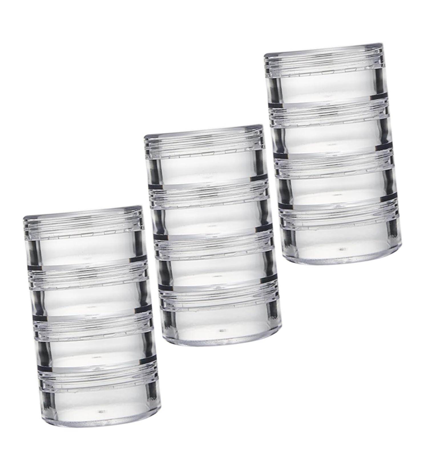 DOITOOL 3 Sets Eye Cream Box Leak Proof Travel Containers Travel Lotion Jars Container with Lid Round Beads Sample Travel Containers Lip Scrub Container Plastic Storage Bottle Cosmetic - Buy Online on GoSupps.com