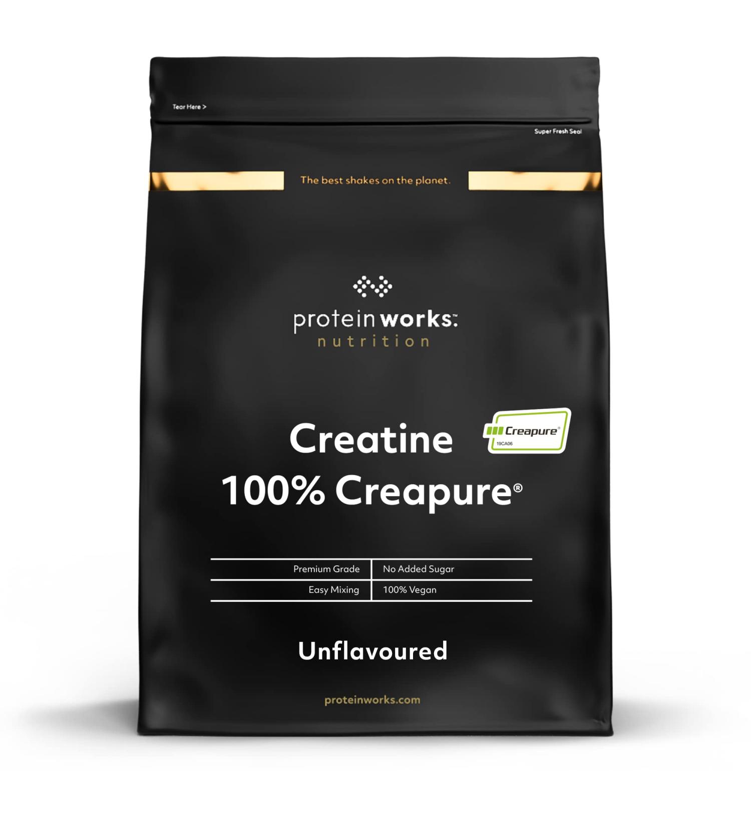 Protein Works Creapure Creatine (Unflavoured) - 250g, 50 Servings - Buy Online on GoSupps.com