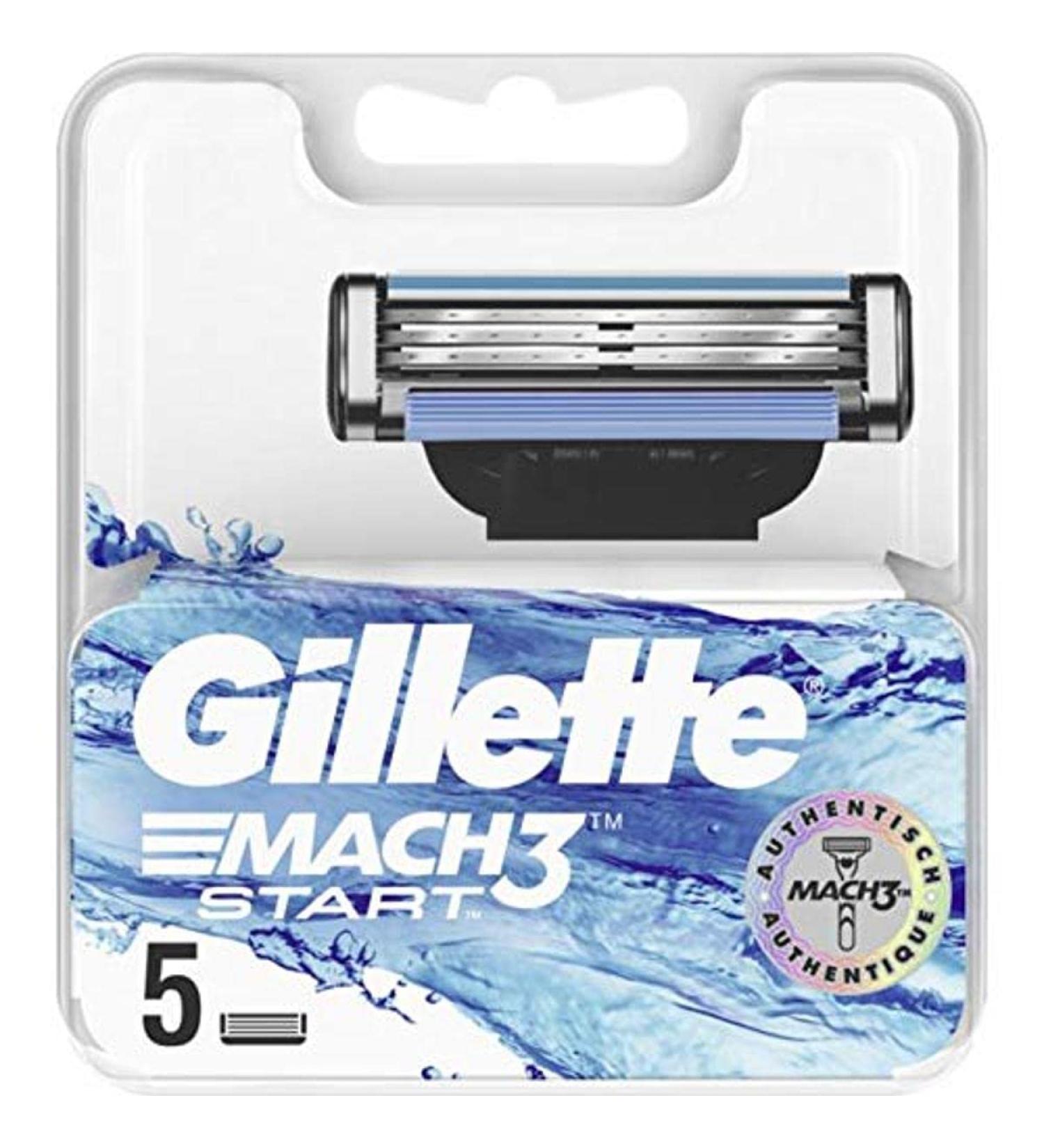 Buy Gillette Mach 3 Start Razor Blades for Men - Pack of 5 | Fast International Shipping - Buy Online on GoSupps.com
