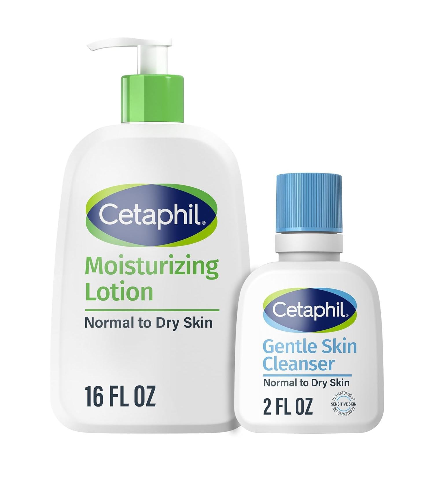 Cetaphil Moisturizing Lotion 16oz Gentle Skin Cleanser 2oz - Buy Online on GoSupps.com