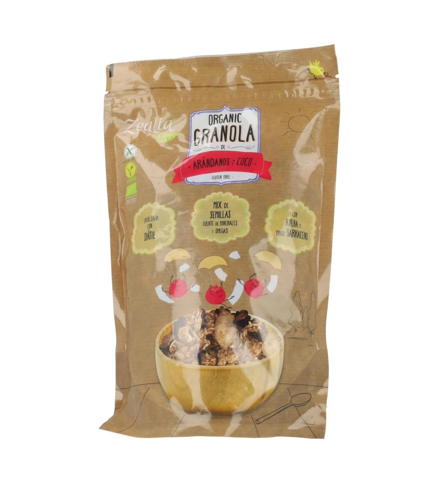 Granola biologique aux bleuets et noix de coco sans gluten 300 g