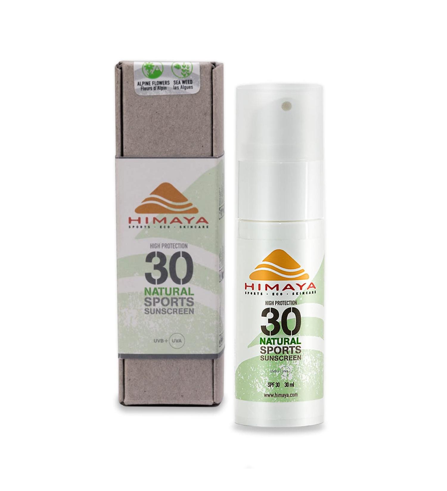 HIMAYA Bio Sunling Cream LSF 30 - Natural & Eco-Friendly Sun Protection | 30ml | Refillable Mineral UV Protection | Water-Resistant & Reef-Safe for Sports & Leisure - Buy Online on GoSupps.com