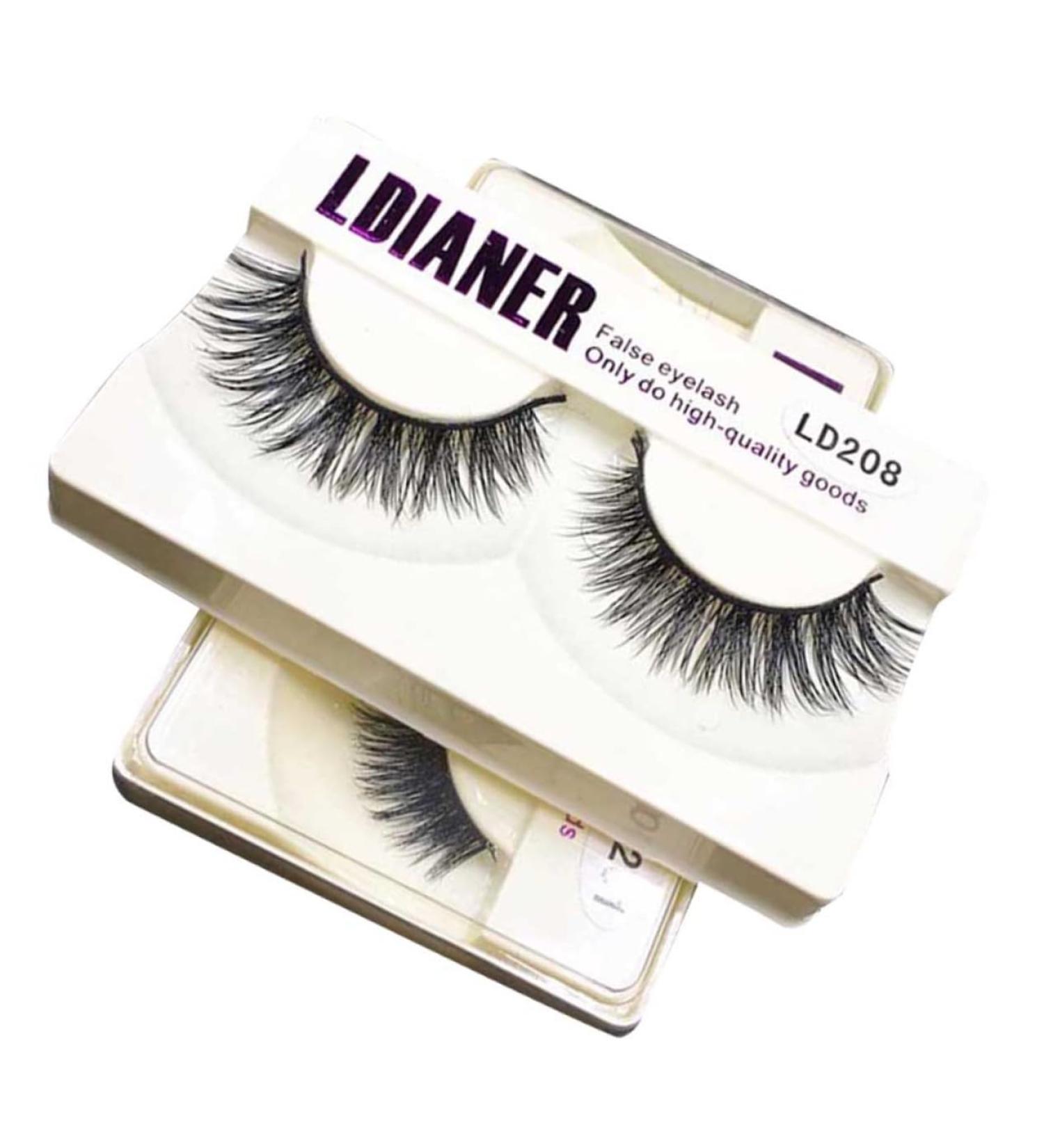 minkissy Pair Long Thick Eyelashes Fake Eyelash False Eyelash Fake Lashes Natural 3d - Buy Online on GoSupps.com