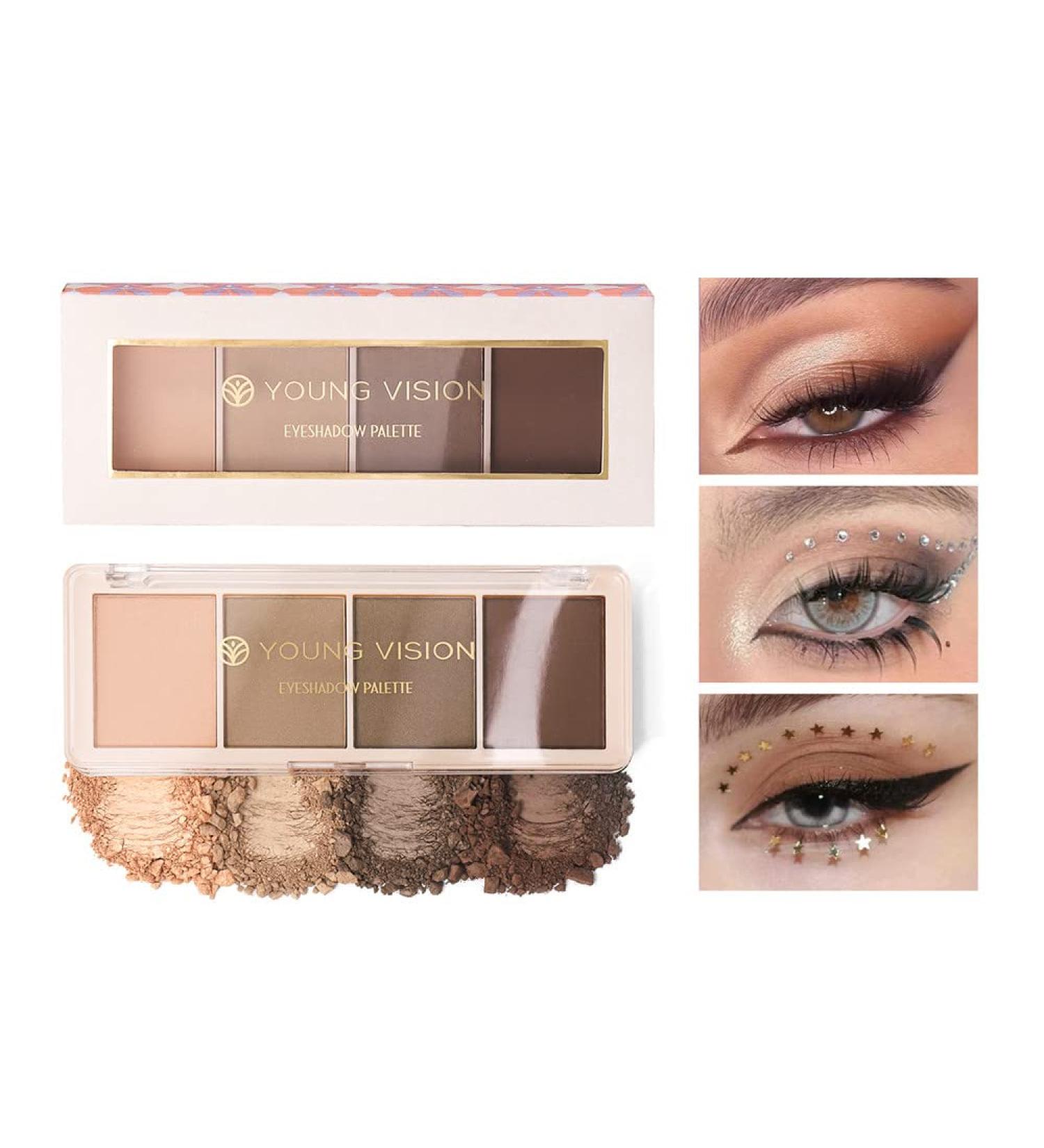 UOCK Highly Pigmented Matte & Pearlescent Four-Color Eyeshadow Palette - Long-Lasting Waterproof Makeup - Buy Online on GoSupps.com