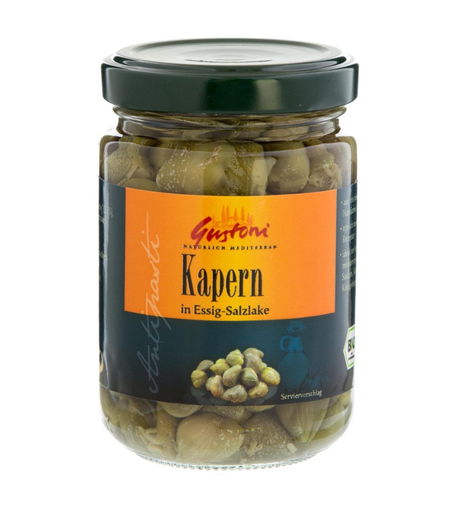 Gustoni Gustoni Capers in Lake Sauce (140 g) - Organic