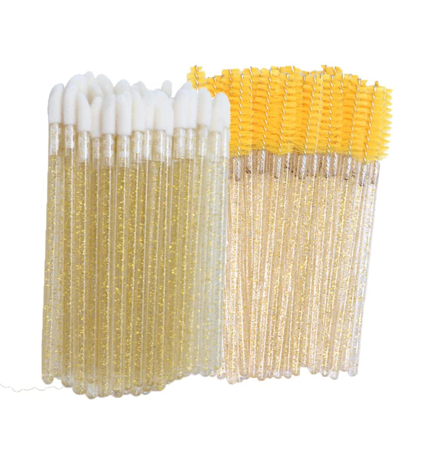 Buy AKOAK 100 Pcs Disposable Lip Brushes & Eyelash Wands - Perfect for Lip Gloss & Makeup Application Yellow Beauty Kit - Ships Worldwide - Buy Online on GoSupps.com