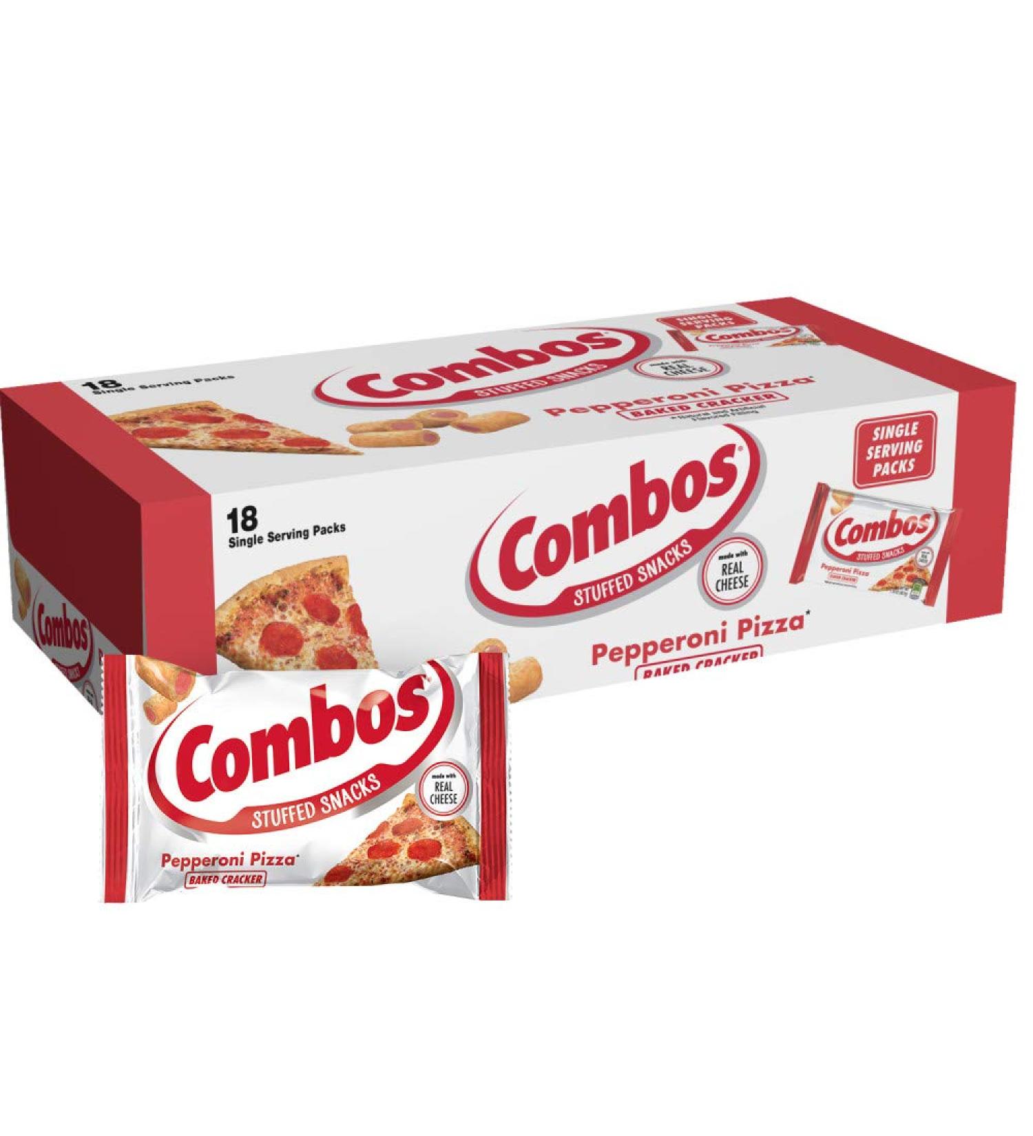 COMBOS Pepperoni Pizza Cracker Baked Snacks 1.7oz, 18ct (Pack of 2) - Buy Online on GoSupps.com