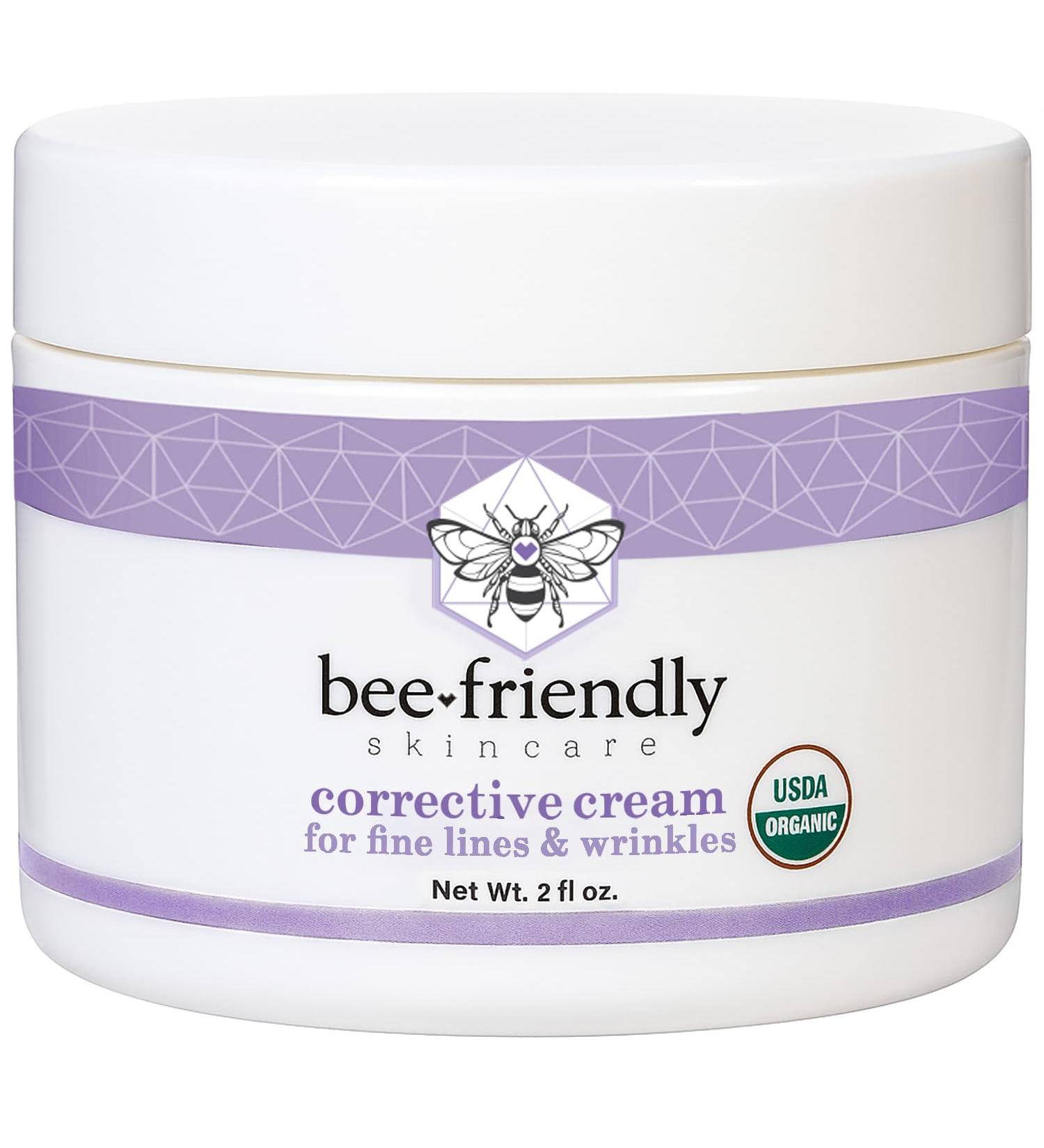 BeeFriendly Organic Corrective Cream USDA Certified Face Moisturizer Rich Revitalizing Facial Night Cream For Sensitive Skin Aids With Fine Lines Wrinkles Crows Feet Eyes Face Neck 2 oz 2 Ounce (Pack of 1) - Buy Online on GoSupps.com