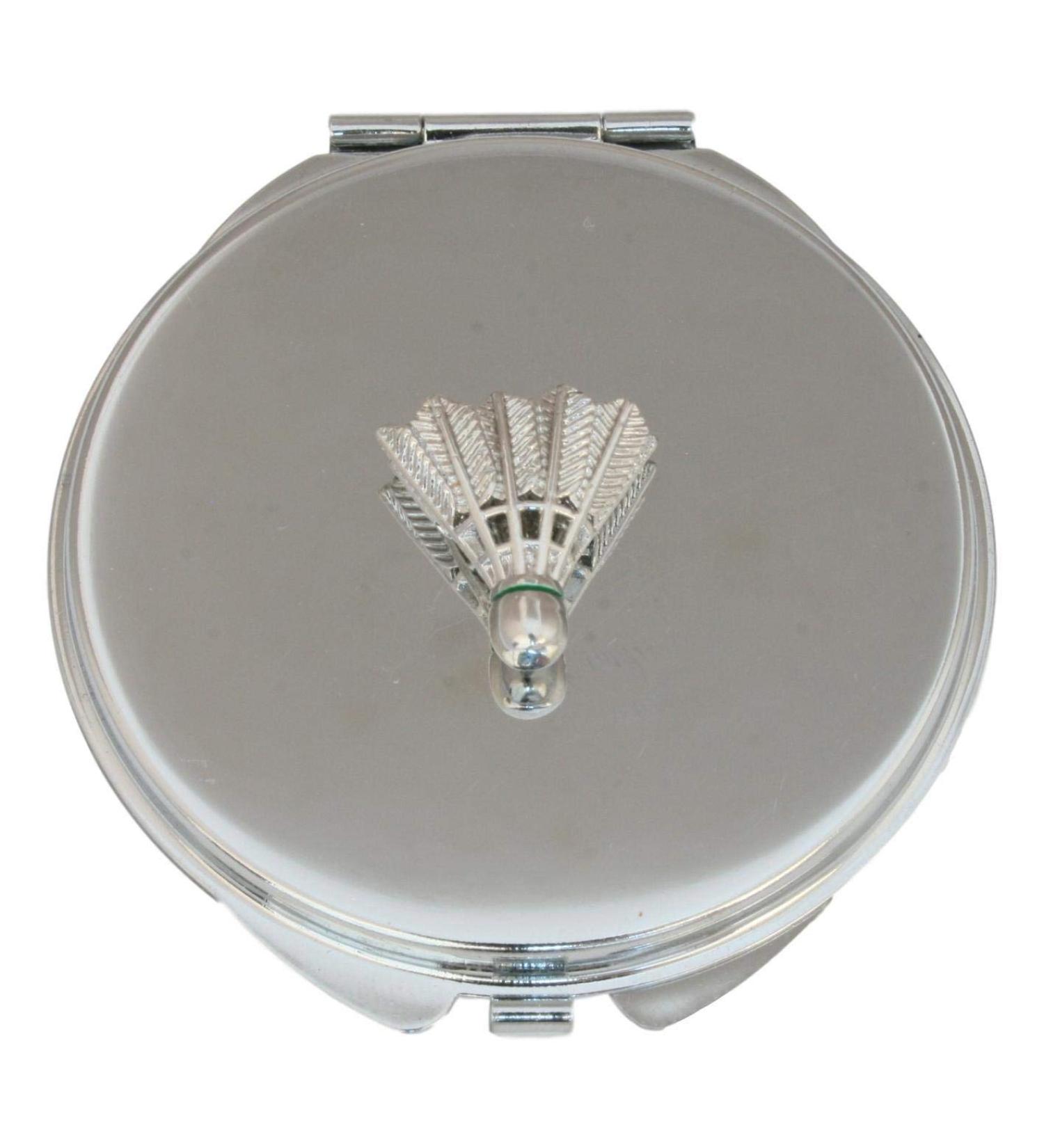 Badminton Shuttlecock Compact Mirror Handbag Gift With Free Engraving 538 - Buy Online on GoSupps.com